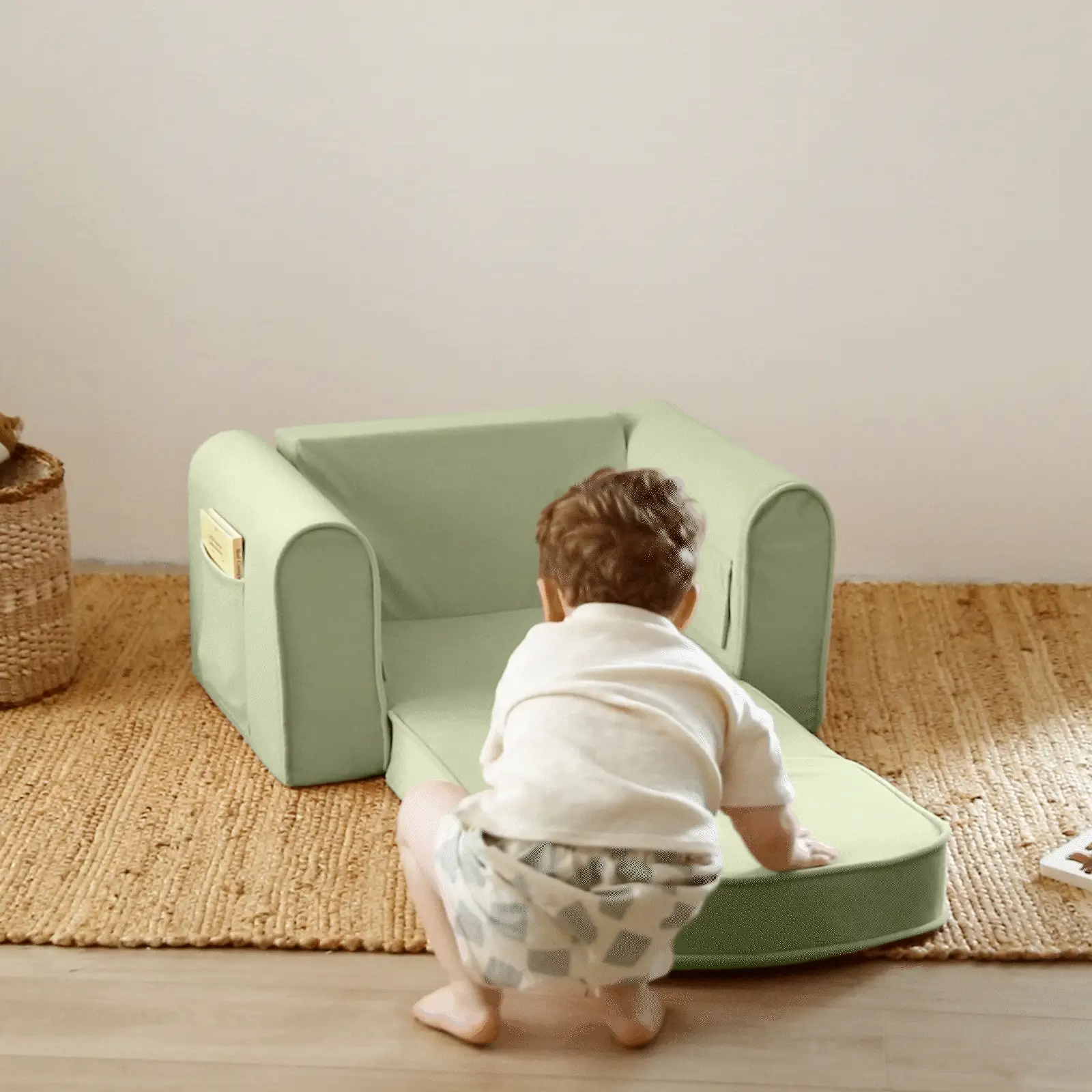 Tiny Land® GentleSnug Kid Chair - Sage - Image 7