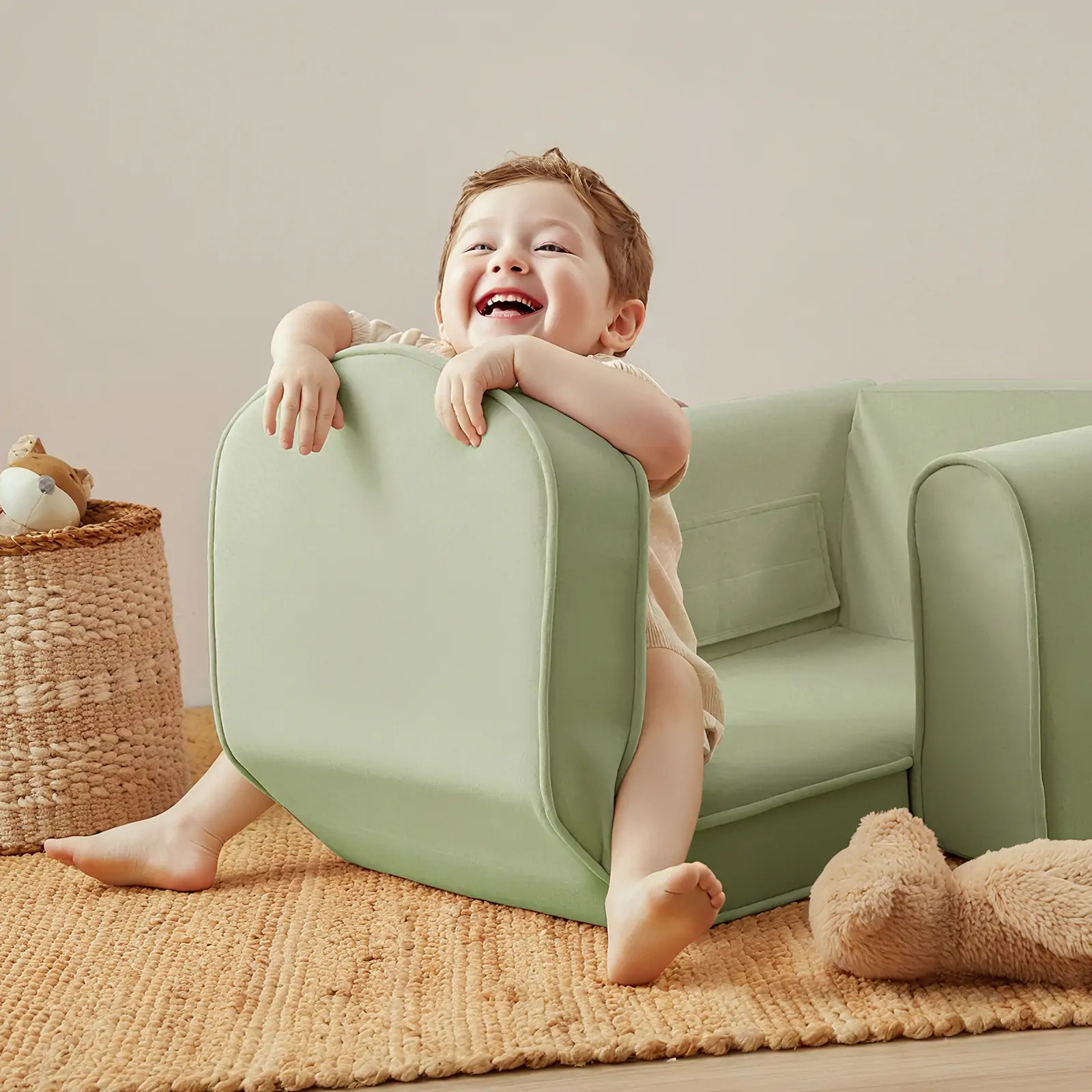 Tiny Land® GentleSnug Kid Chair - Sage - Image 8