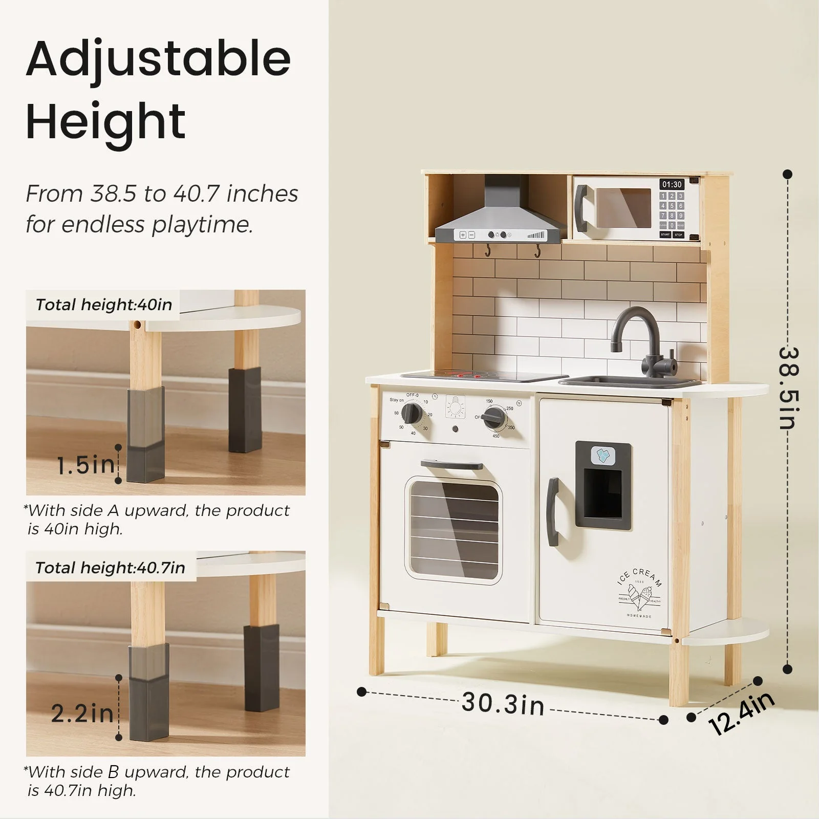 Tiny Land® Interactive Play Kitchen with Sounds & Cookware - Image 6