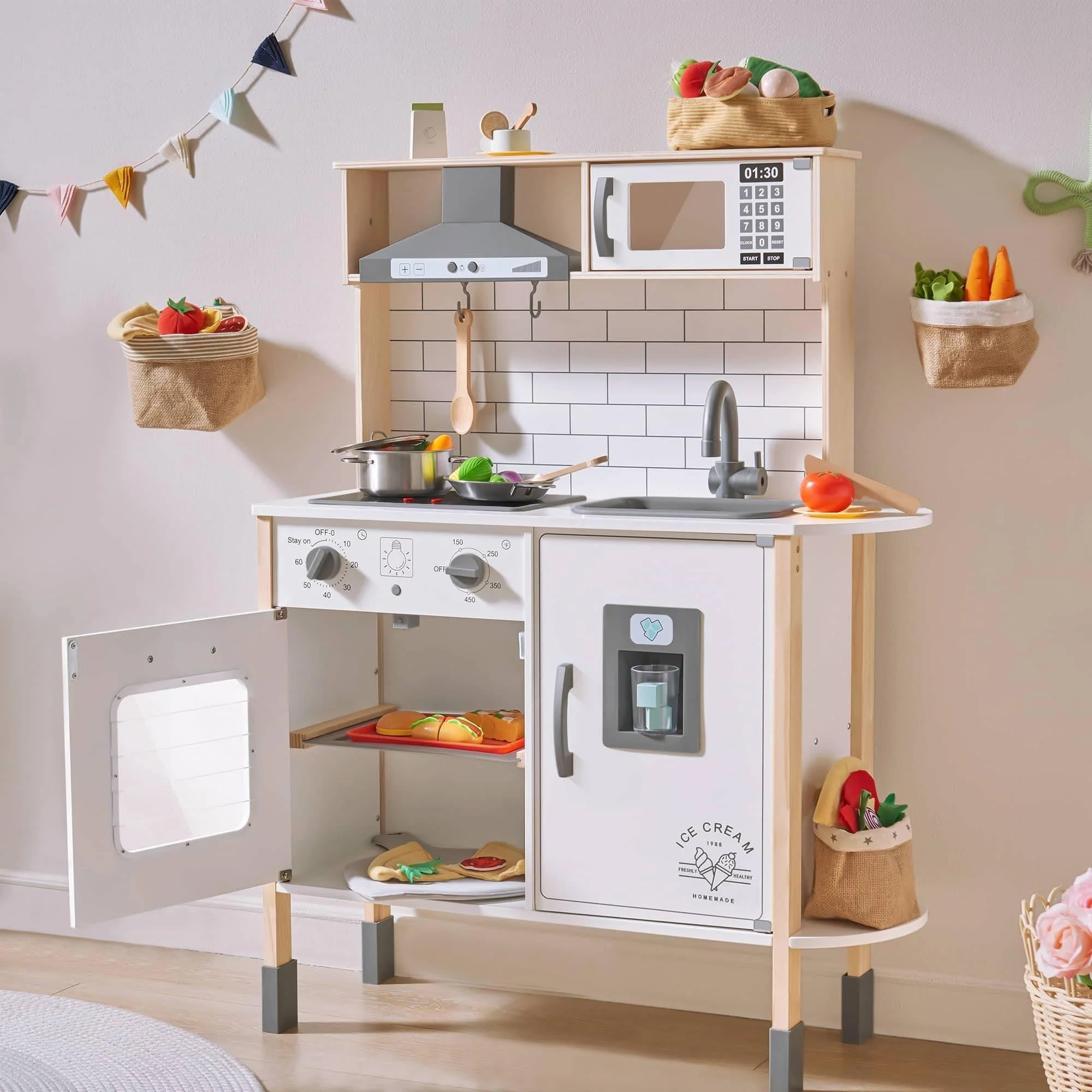 Tiny Land® Interactive Play Kitchen with Sounds & Cookware - Image 7