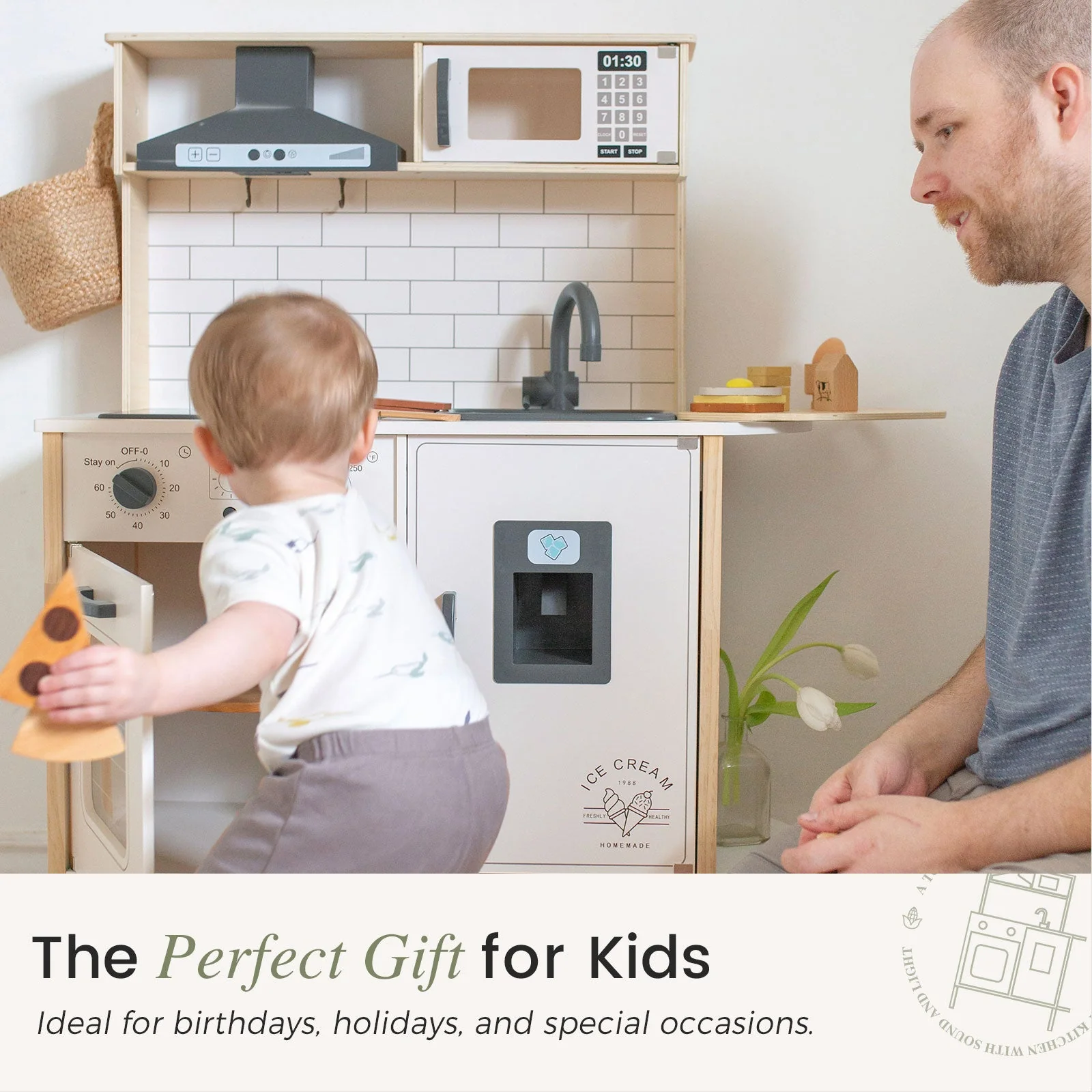 Tiny Land® Interactive Play Kitchen with Sounds & Cookware - Image 9