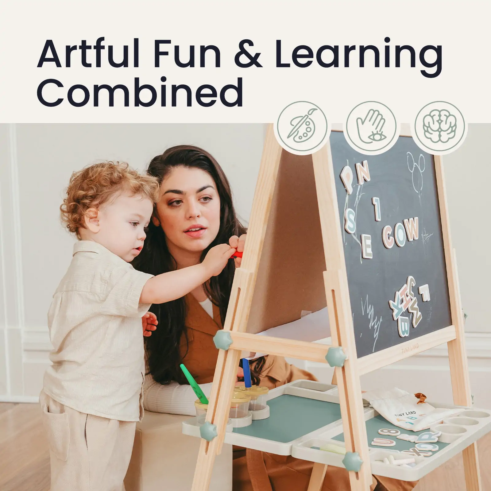 Tiny Land® Magnitales Easel for Kids - Green - Image 5
