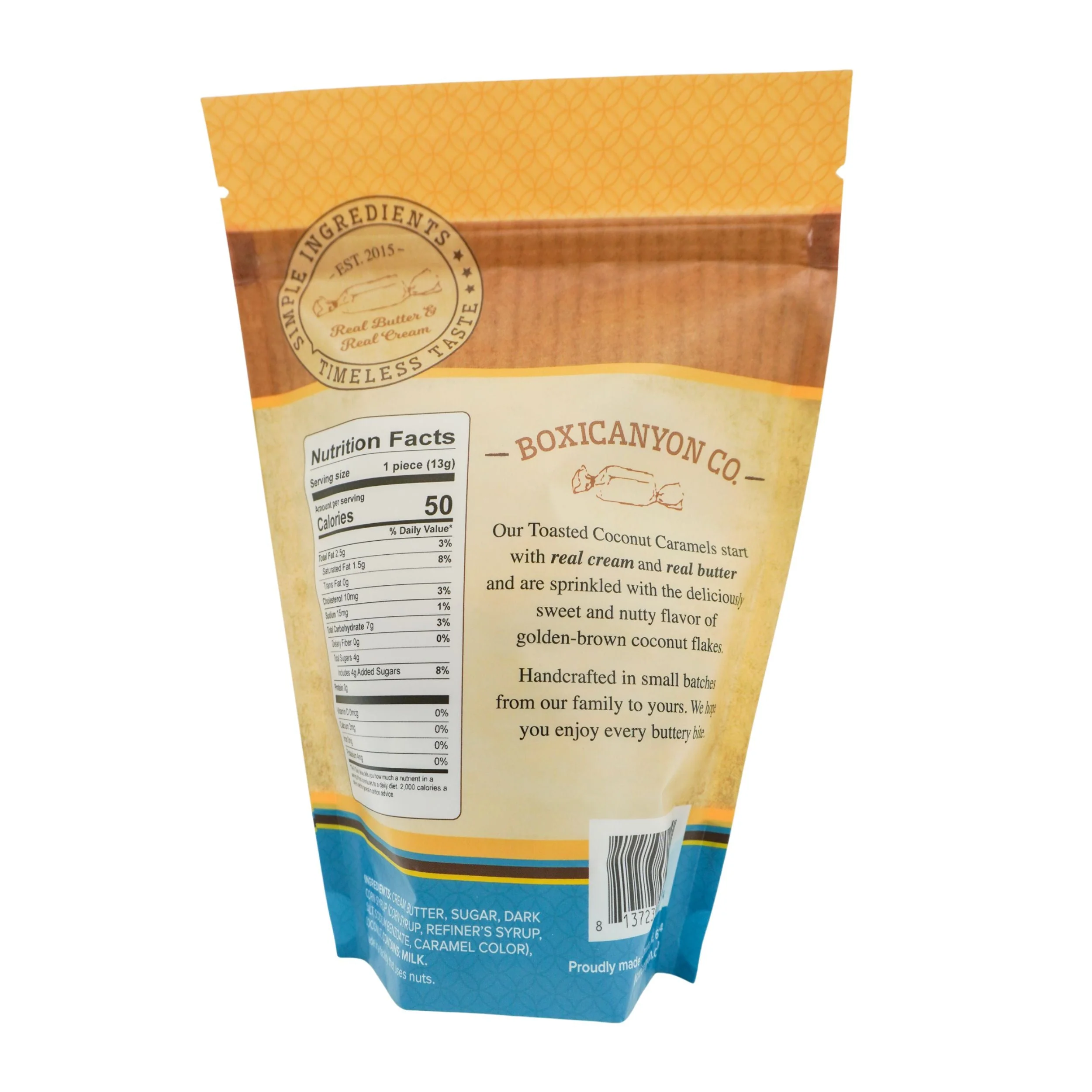 Toasted Coconut Caramels | Pack of 3 | 12 Caramels Each | Boxicanyon Caramels - Image 3