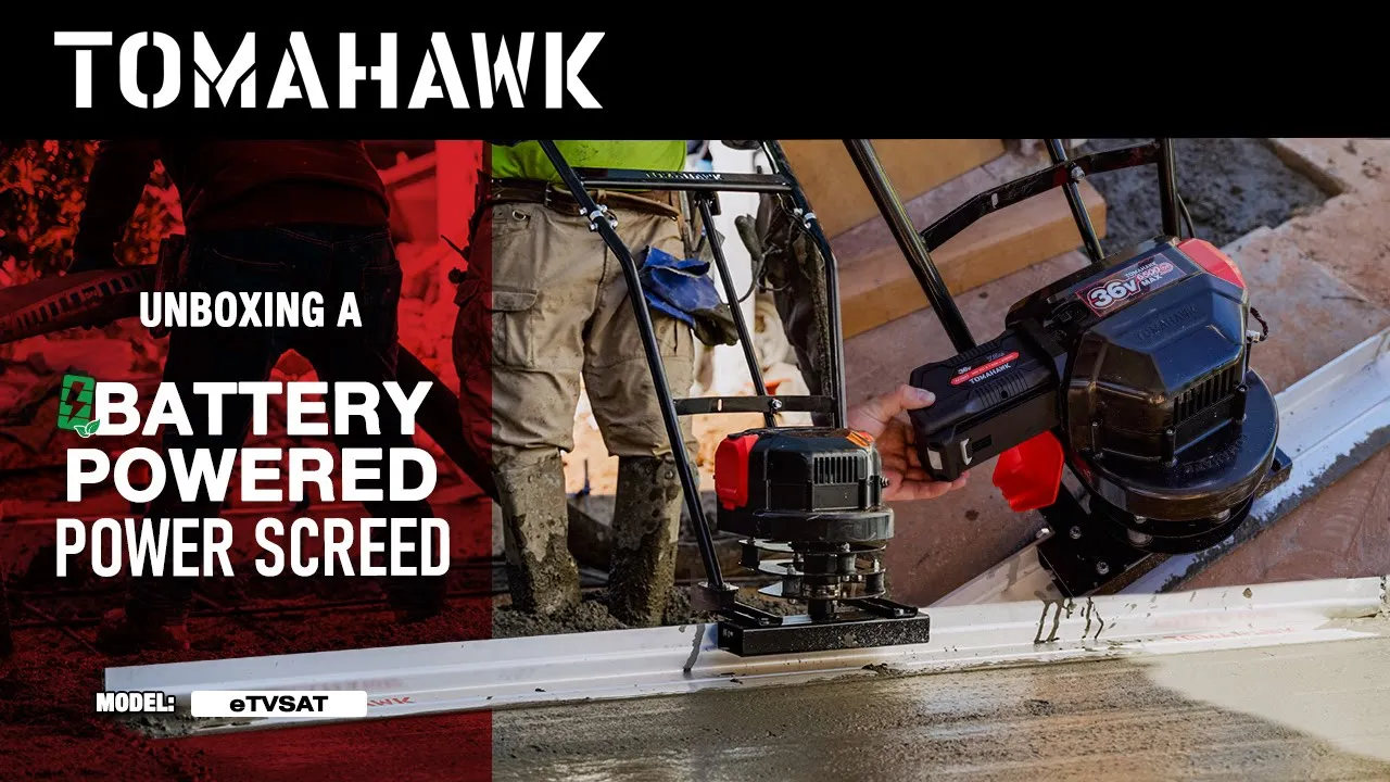 Tomahawk Battery Power Screed 36V 7ah Single Aluminum Blade Bundle (Choose 4ft, 6ft, 8ft, 10ft, 12ft, 14ft) - Image 5