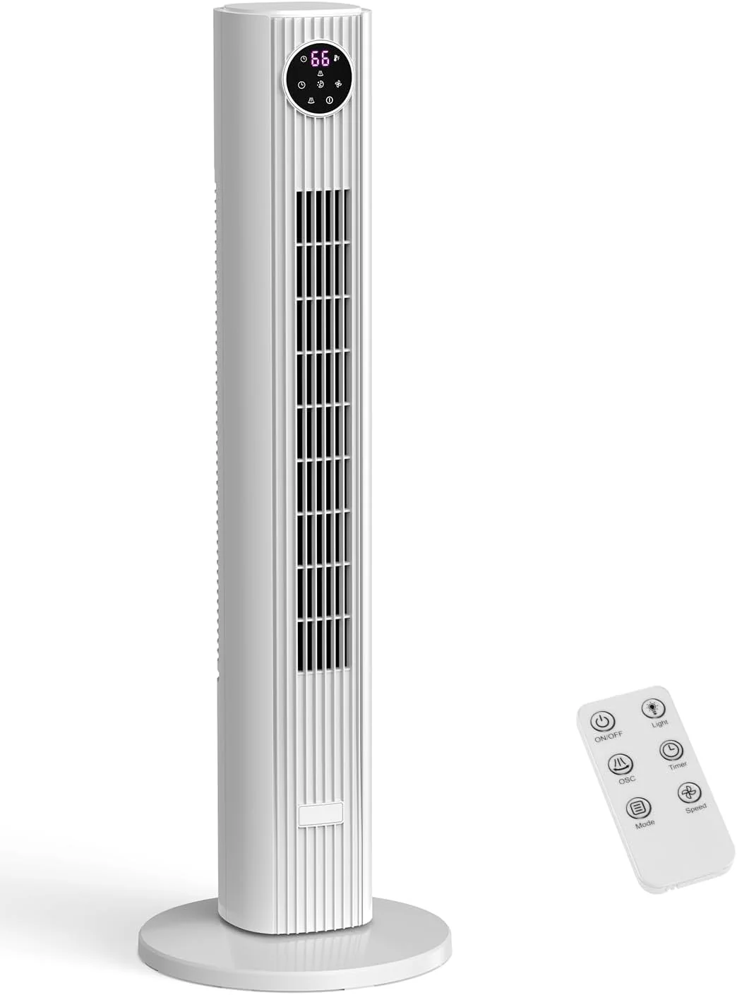 Tower Fan for Bedroom, 90° Oscillating Fan with 12H Timer, 37”Standing Fans with Remote, Bladeless Fan with 4 Modes & 3 Speeds - Image 15