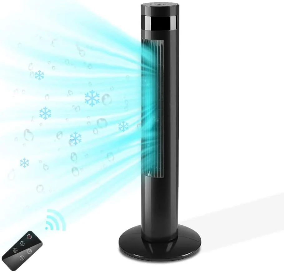 Tower Fan Portable Electric Oscillating Fan Quiet Cooling Remote Control Standing Bladeless Floor Fans 3 Speeds Wind Modes Timer - Image 15