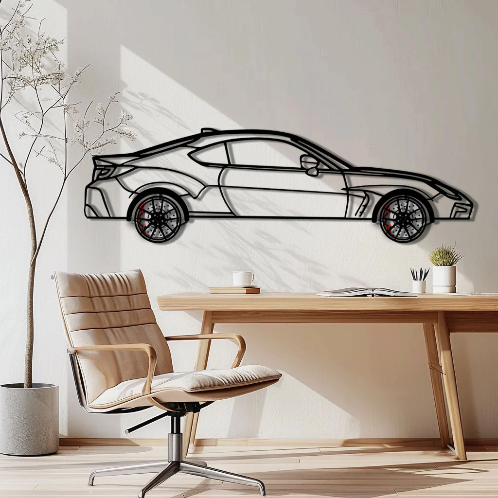 Toyota GR86 Metal Car Wall Art with Rotating Wheels - Modern JDM Sports Coupe Silhouette - Interactive Automotive Wall Decor - KAFMEKA157 - Image 3