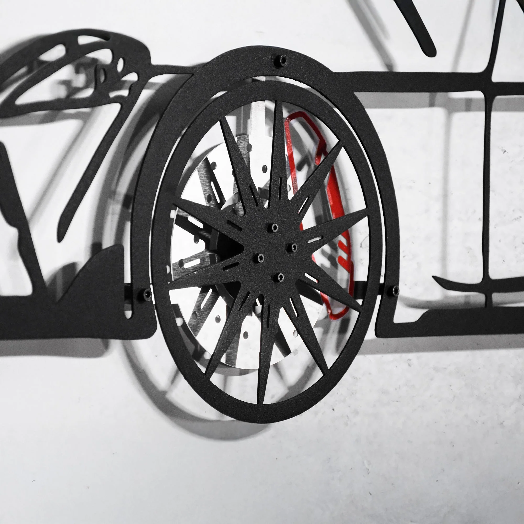 Toyota Supra MK5 Wall Art – Modern JDM Steel Silhouette with Spinning Wheels-KAFMEKA044 - Image 6