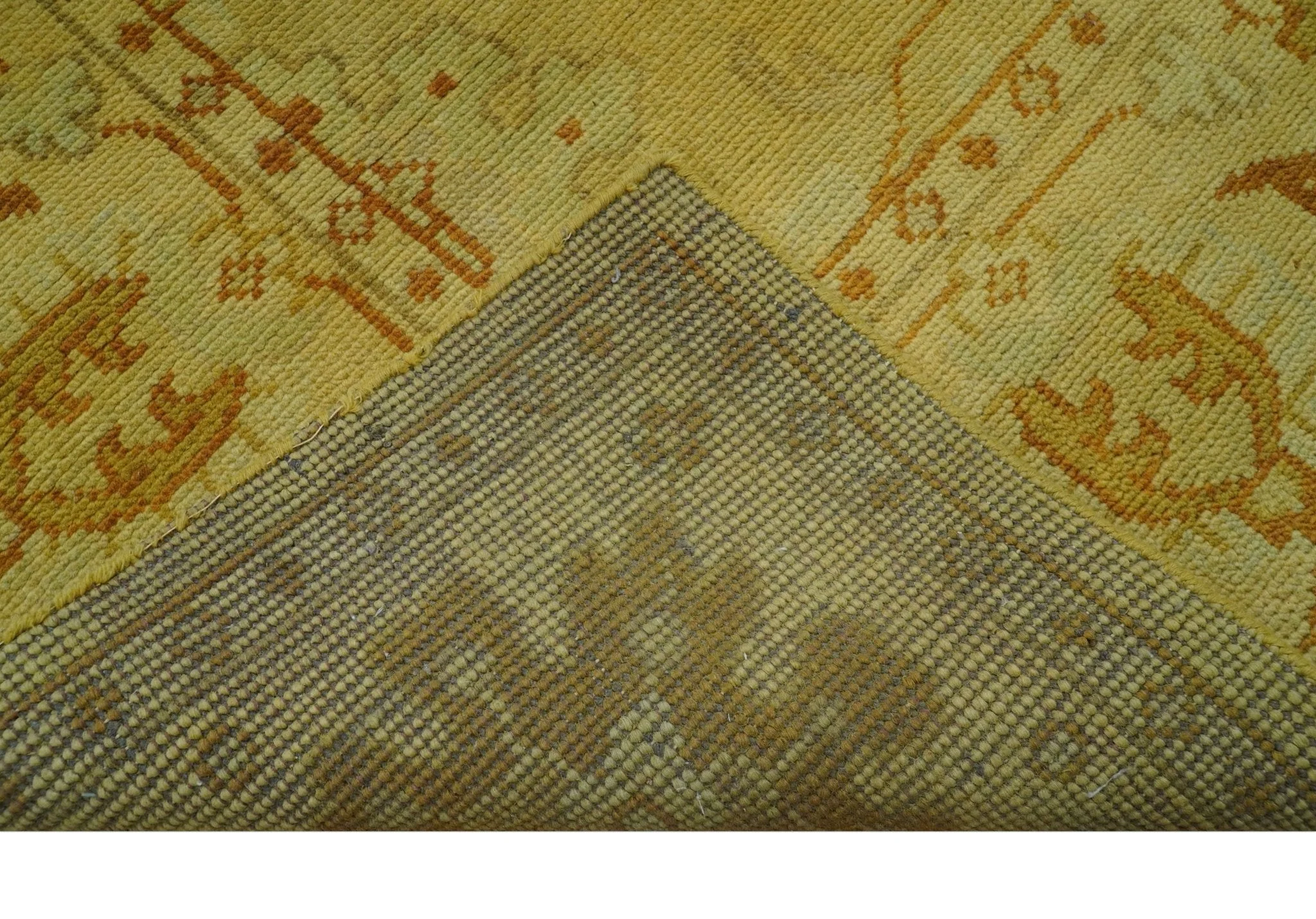 Traditional Design Antique beige and rust 8x10 Hand Knotted Wool Area Rug - Image 6