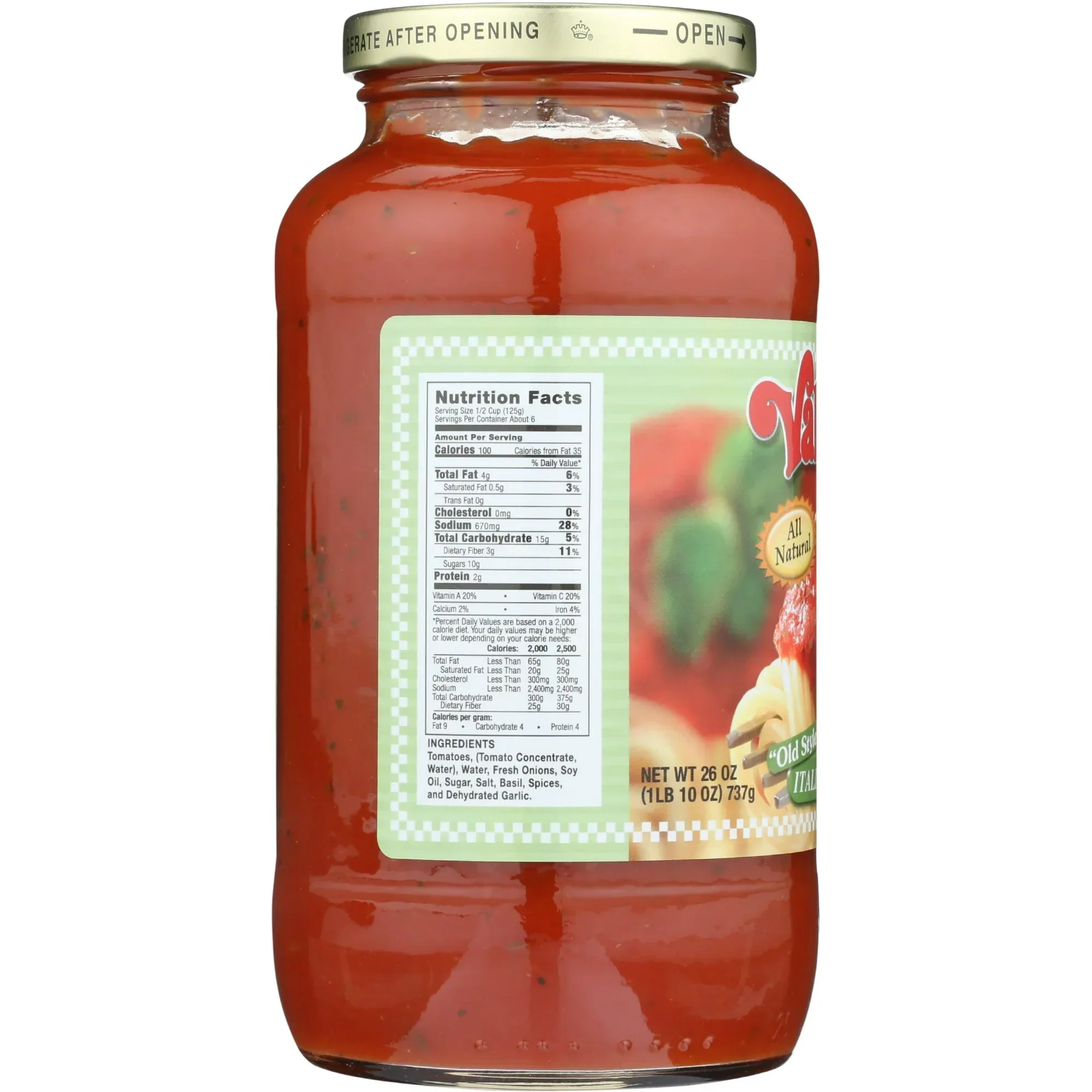 Traditional Italian Sweet Basil Pasta Sauce | Pack of 2 | 24 oz | Valentino's - Image 3
