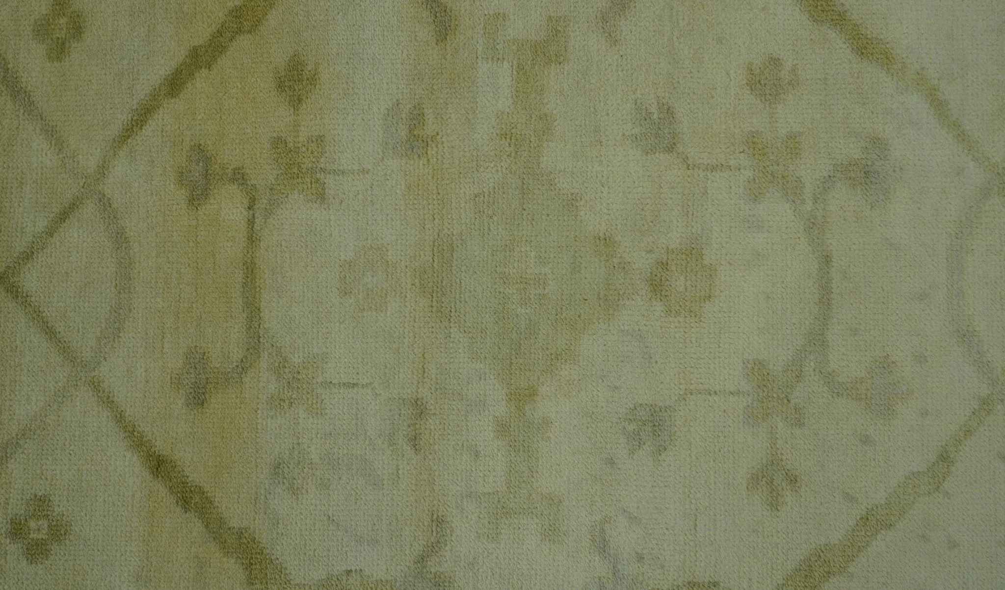 Traditional Oushak Design Beige And Brown 10x10 Hand Knotted Wool Area Rug - Image 5
