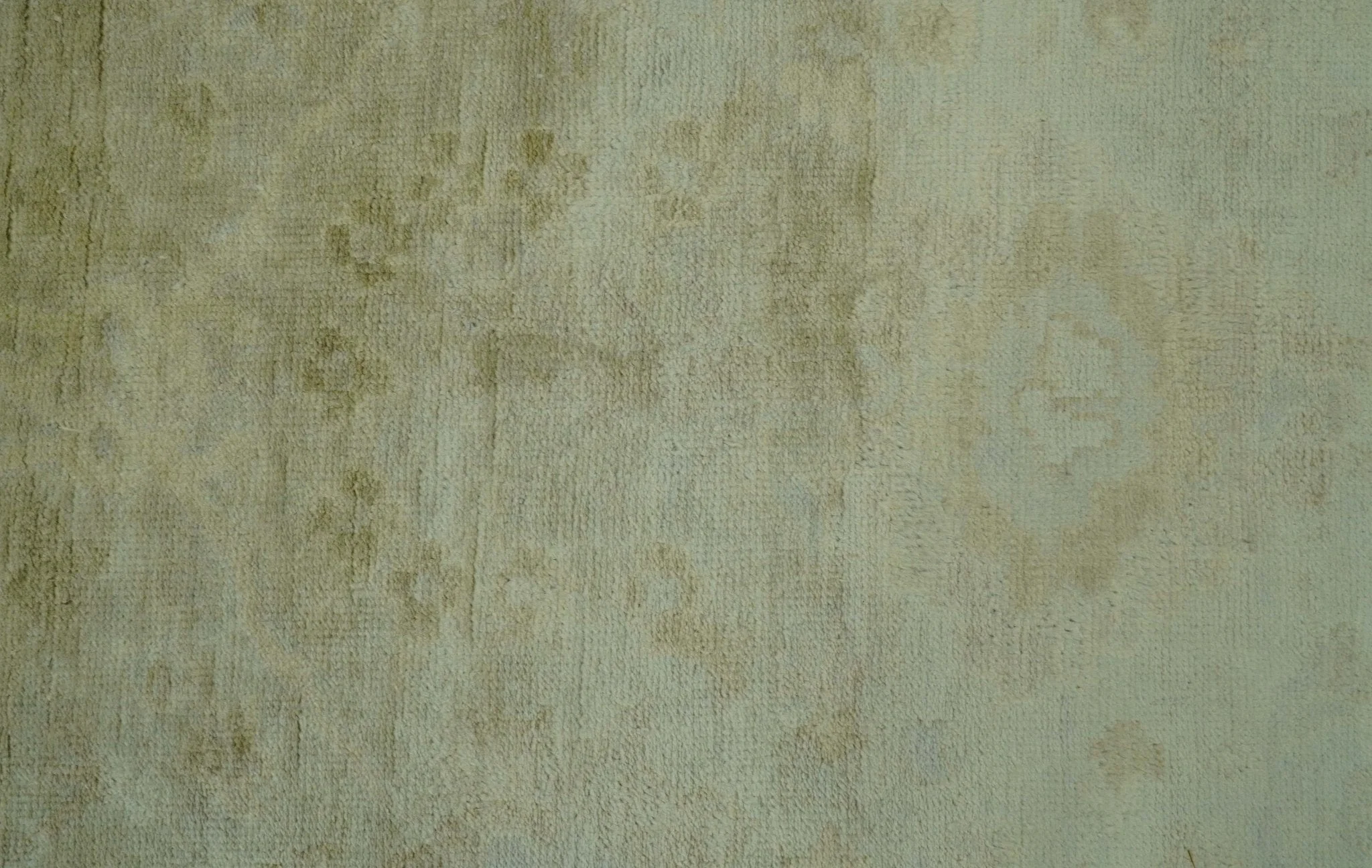 Traditional Oushak Design Beige And Silver Hand Knotted 8x10 Wool Area Rug - Image 5