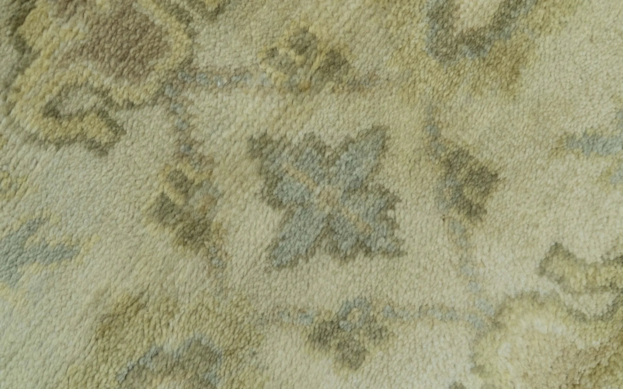 Traditional Oushak Design Blue And Beige Hand Knotted 3x5 Wool Area Rug - Image 5