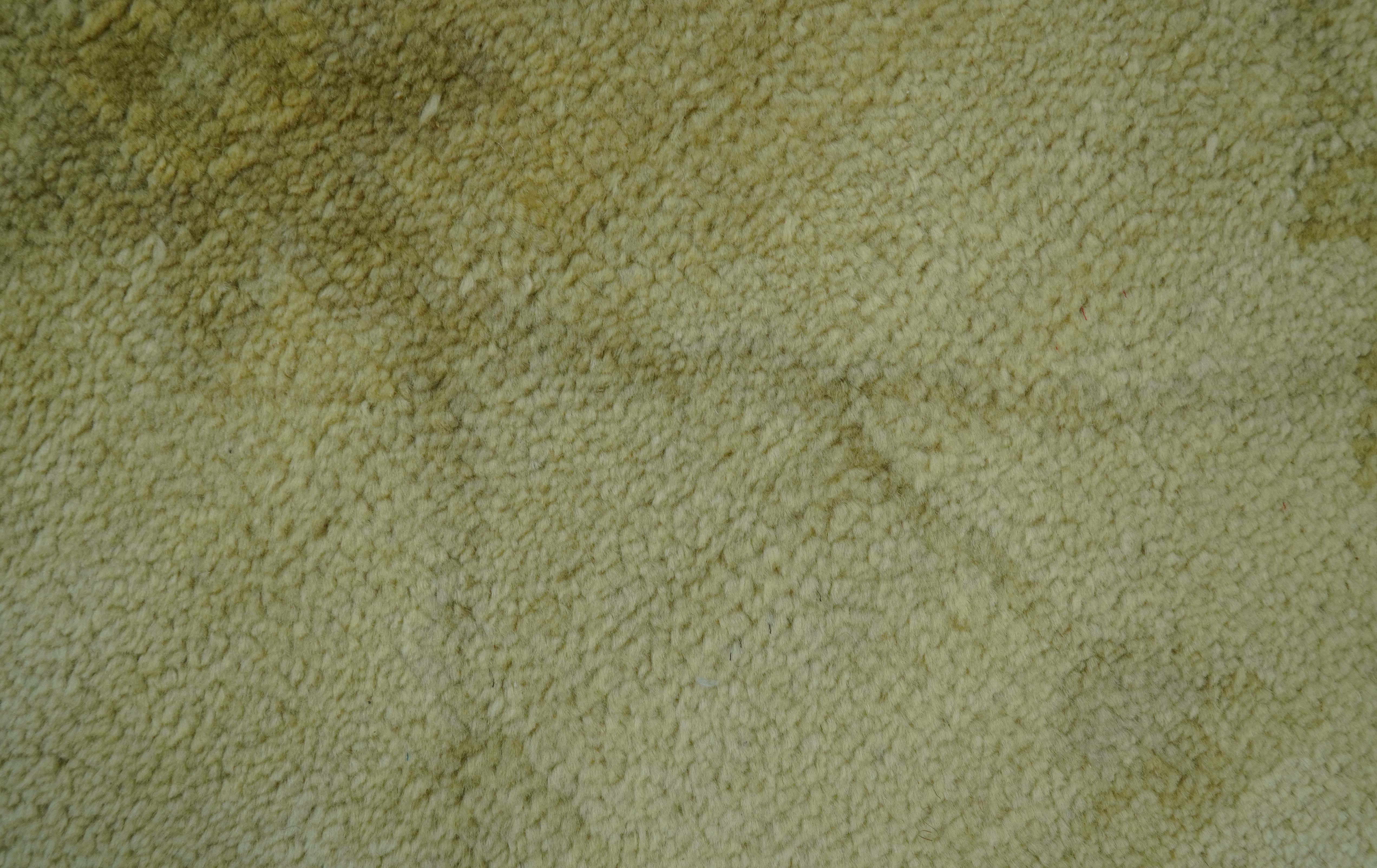 Traditional Oushak Design Brown And Beige Hand Knotted 4x6 Wool Area Rug - Image 3