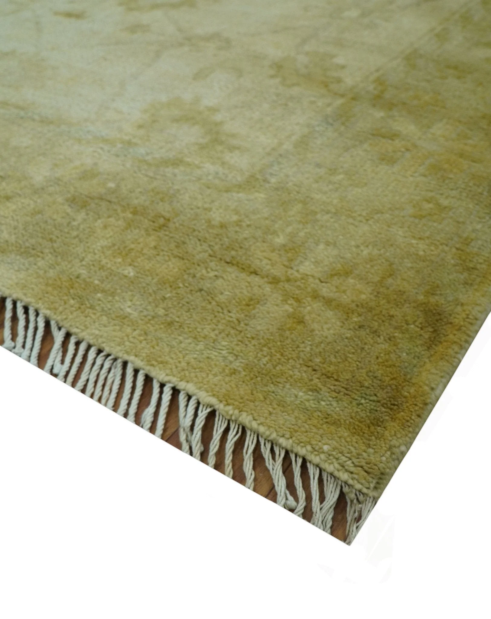 Traditional Oushak Design Brown And Beige Hand Knotted 4x6 Wool Area Rug - Image 7