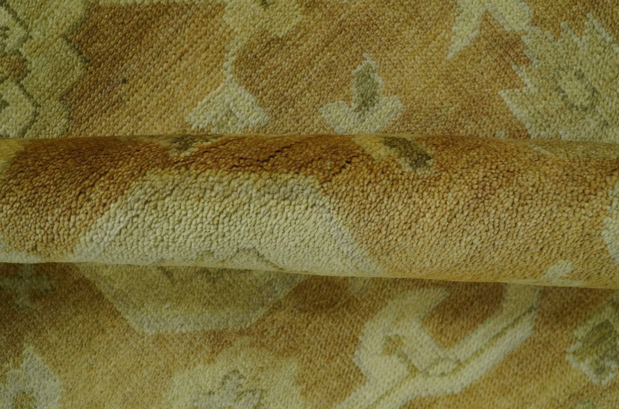 Traditional Oushak Design Rust And Beige Hand Knotted 8x10 Wool Area Rug - Image 6