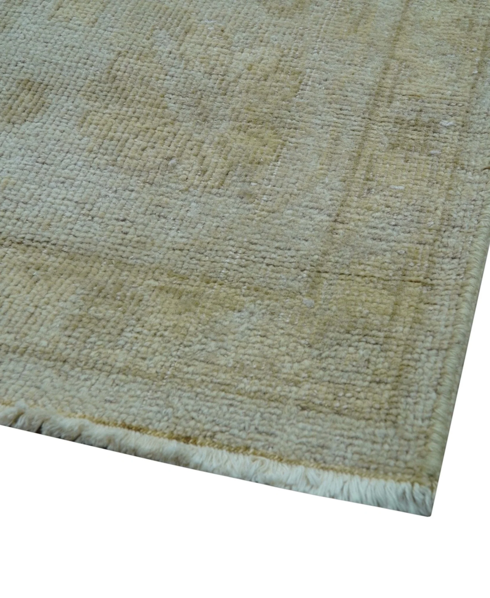Traditional Turkish Design Beige Hand Knotted 9x12 Wool Area Rug - Image 10