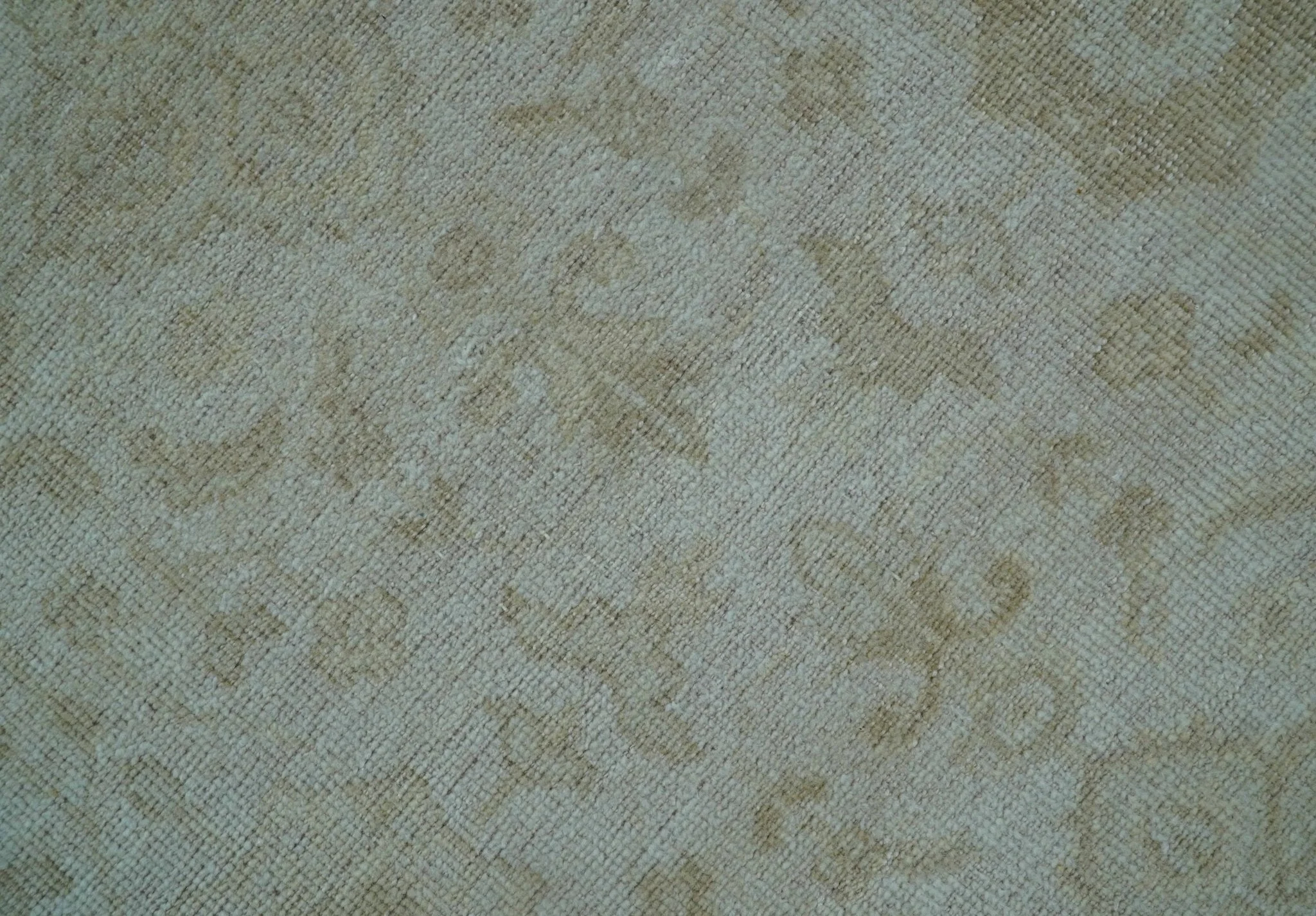 Traditional Turkish Design Beige Hand Knotted 9x12 Wool Area Rug - Image 7
