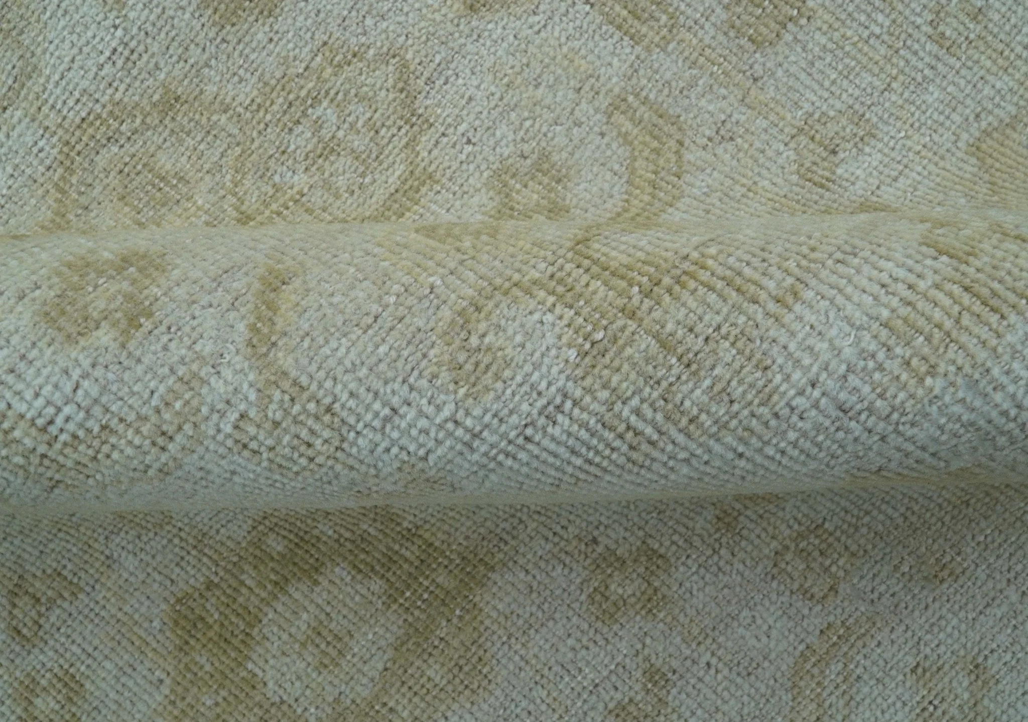 Traditional Turkish Design Beige Hand Knotted 9x12 Wool Area Rug - Image 8