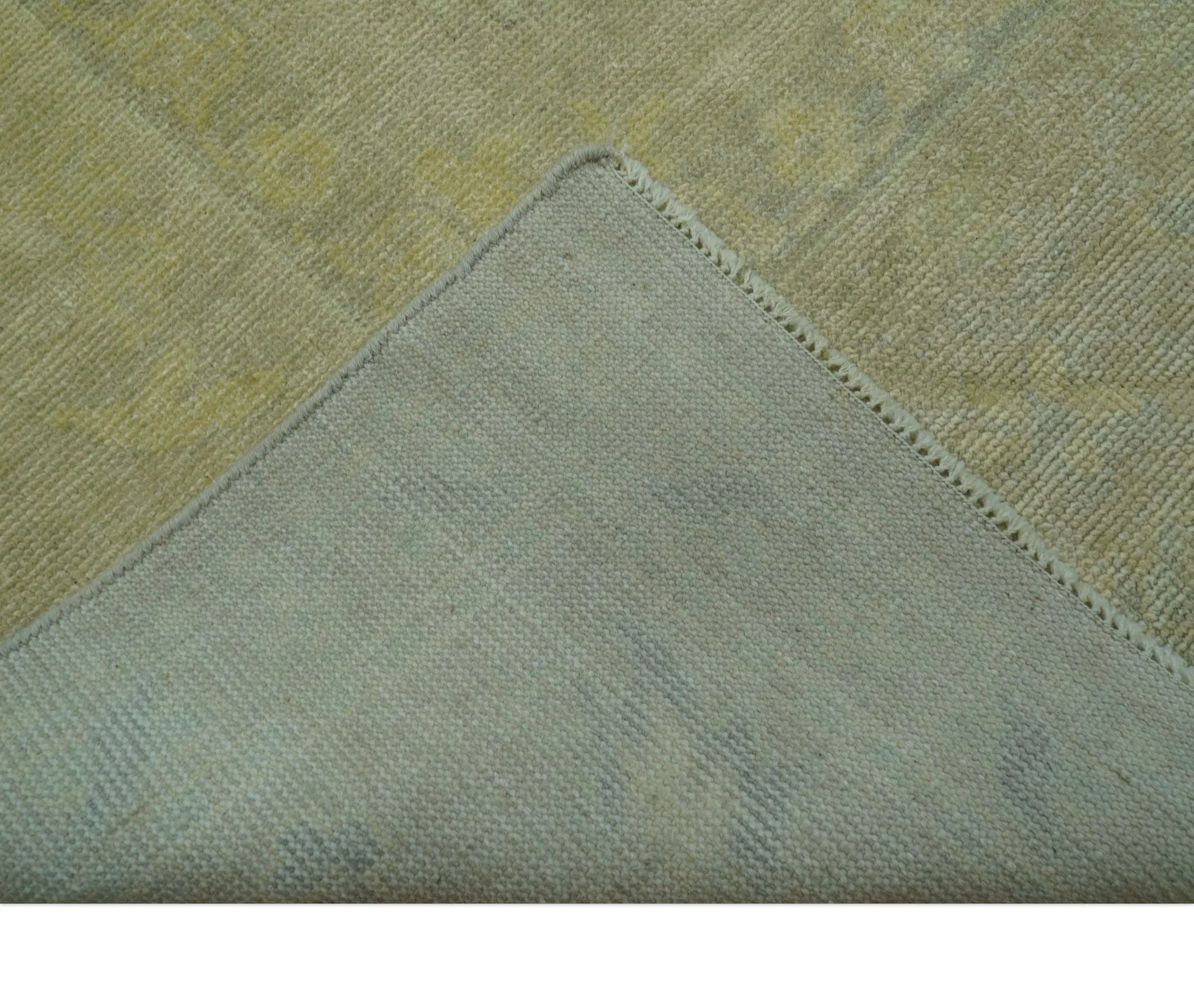 Traditional Turkish (Oushak) Design Gold And Gray Hand Knotted 8x10 Wool Area Rug - Image 4