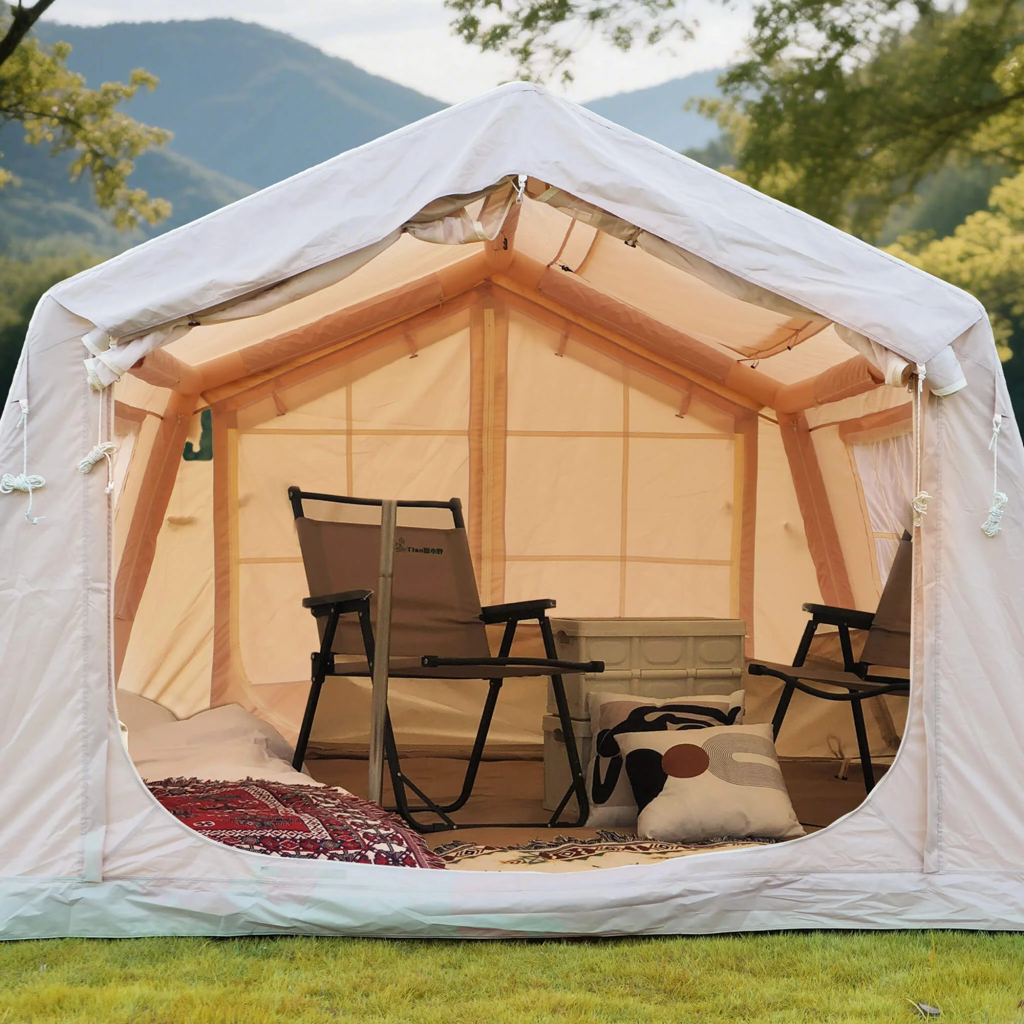 Trailora 4-Season Outdoor 4-6 People Inflatable Blow Up Camping Tent With Air Pump (SAK46821) - Image 9