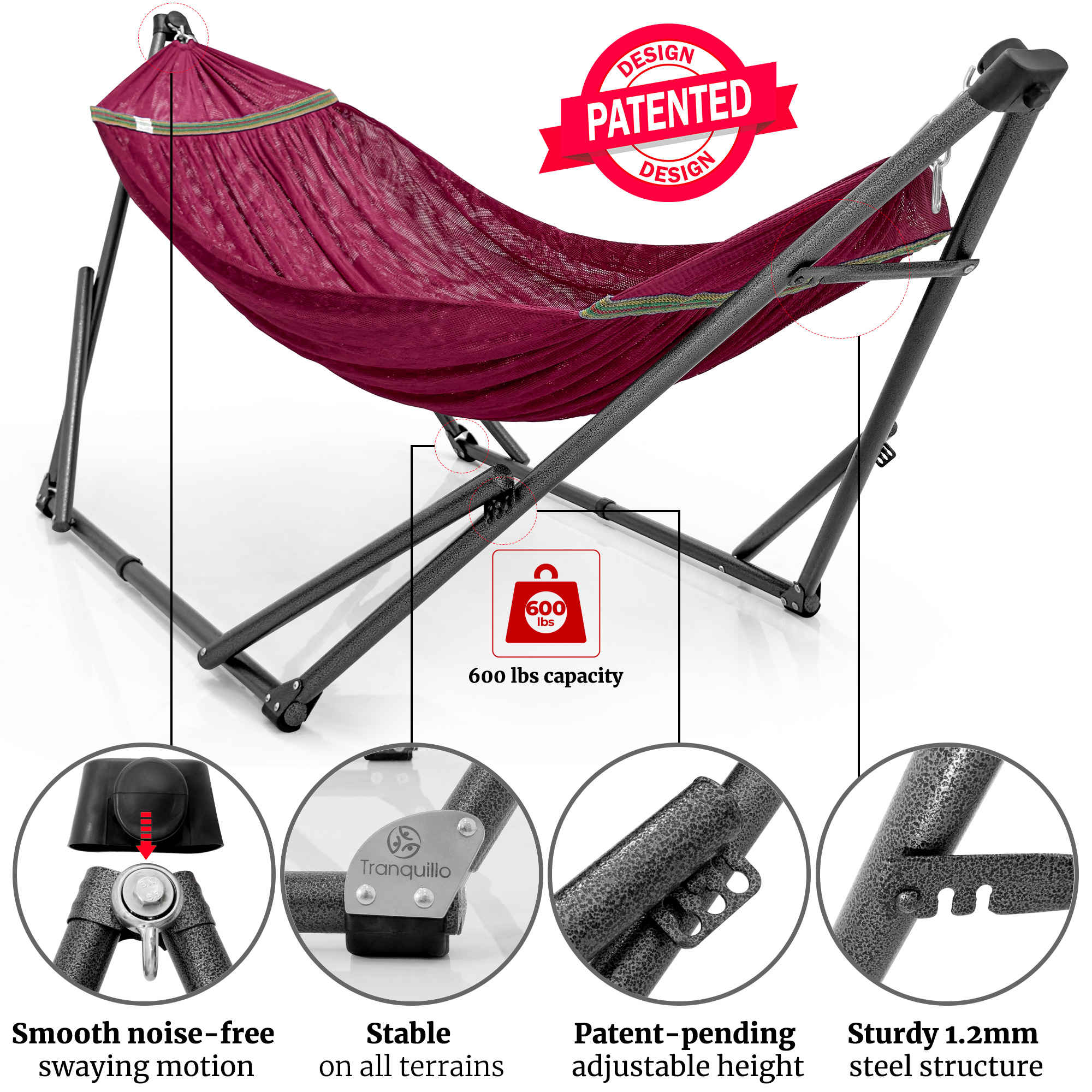 Tranquillo Comfort Set Original Hammock Stand for Ultimate Relaxation - Image 2