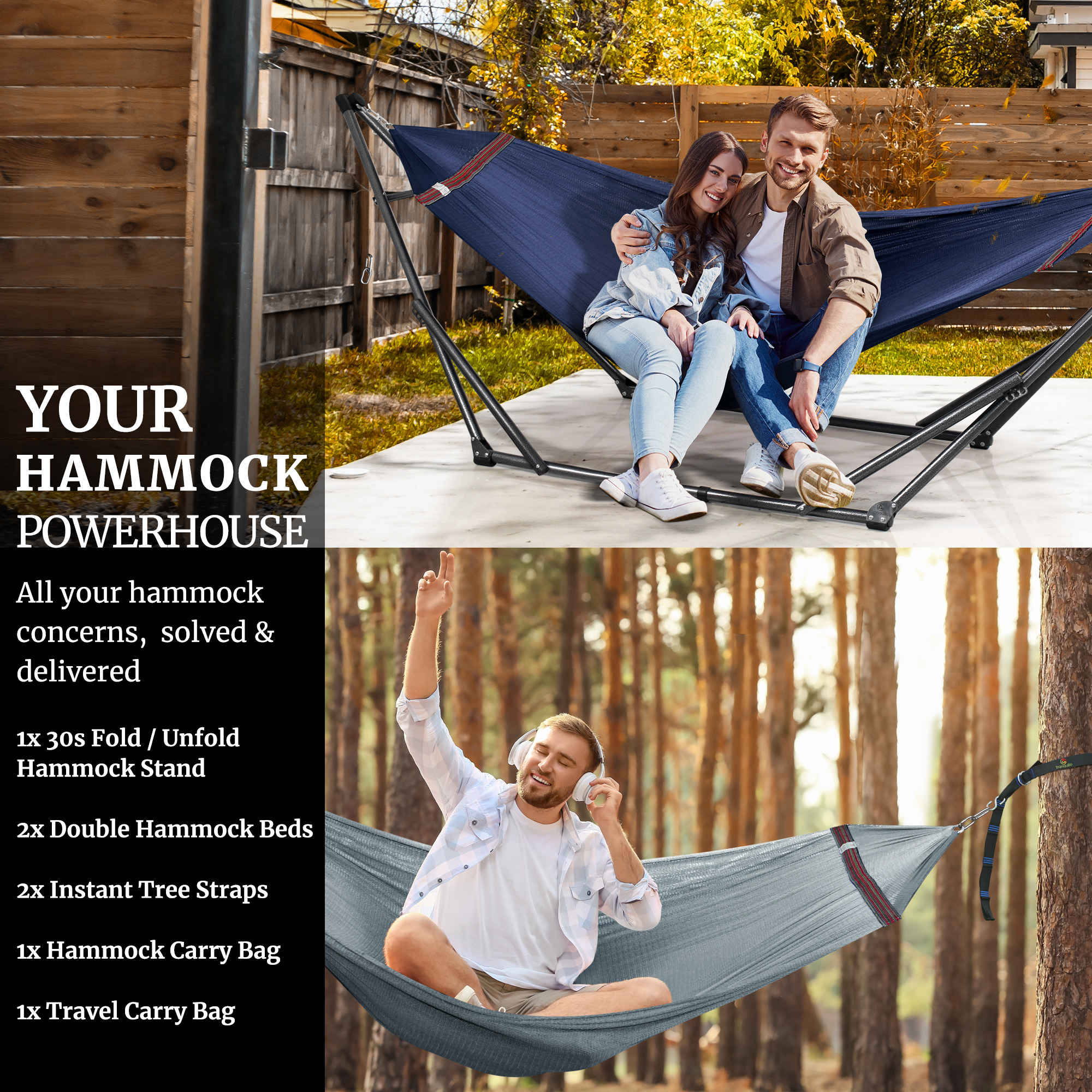 Tranquillo Comfort Set Original Hammock Stand for Ultimate Relaxation - Image 24