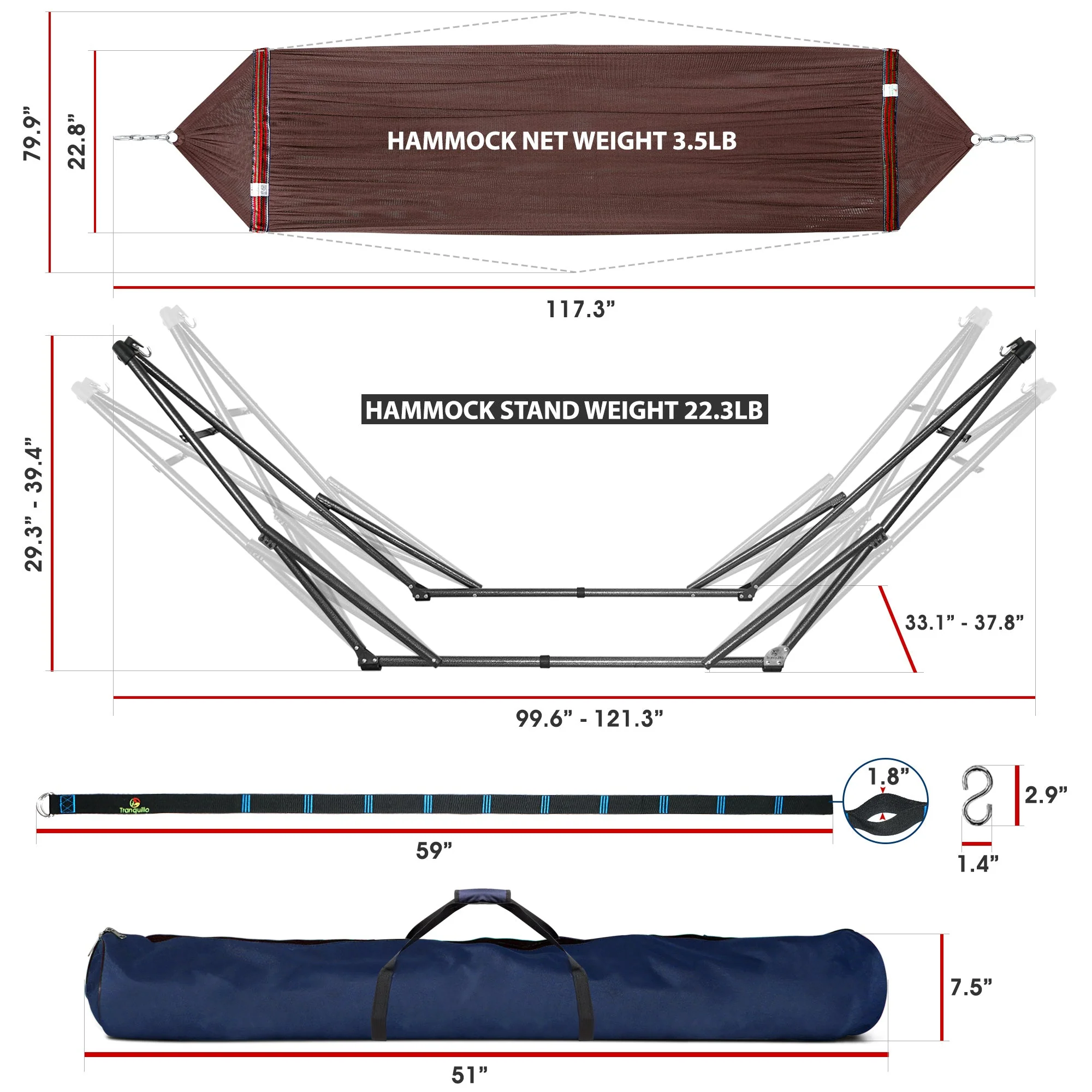 Tranquillo Comfort Set Original Hammock Stand for Ultimate Relaxation - Image 39