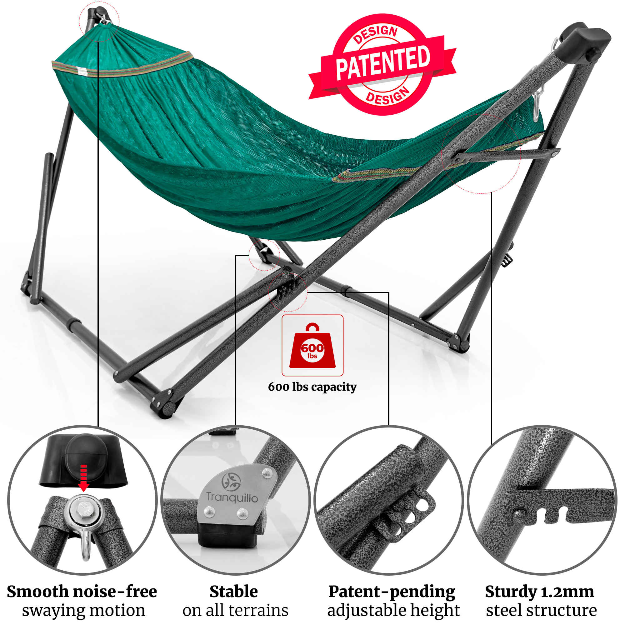 Tranquillo Comfort Set Original Hammock Stand for Ultimate Relaxation - Image 56