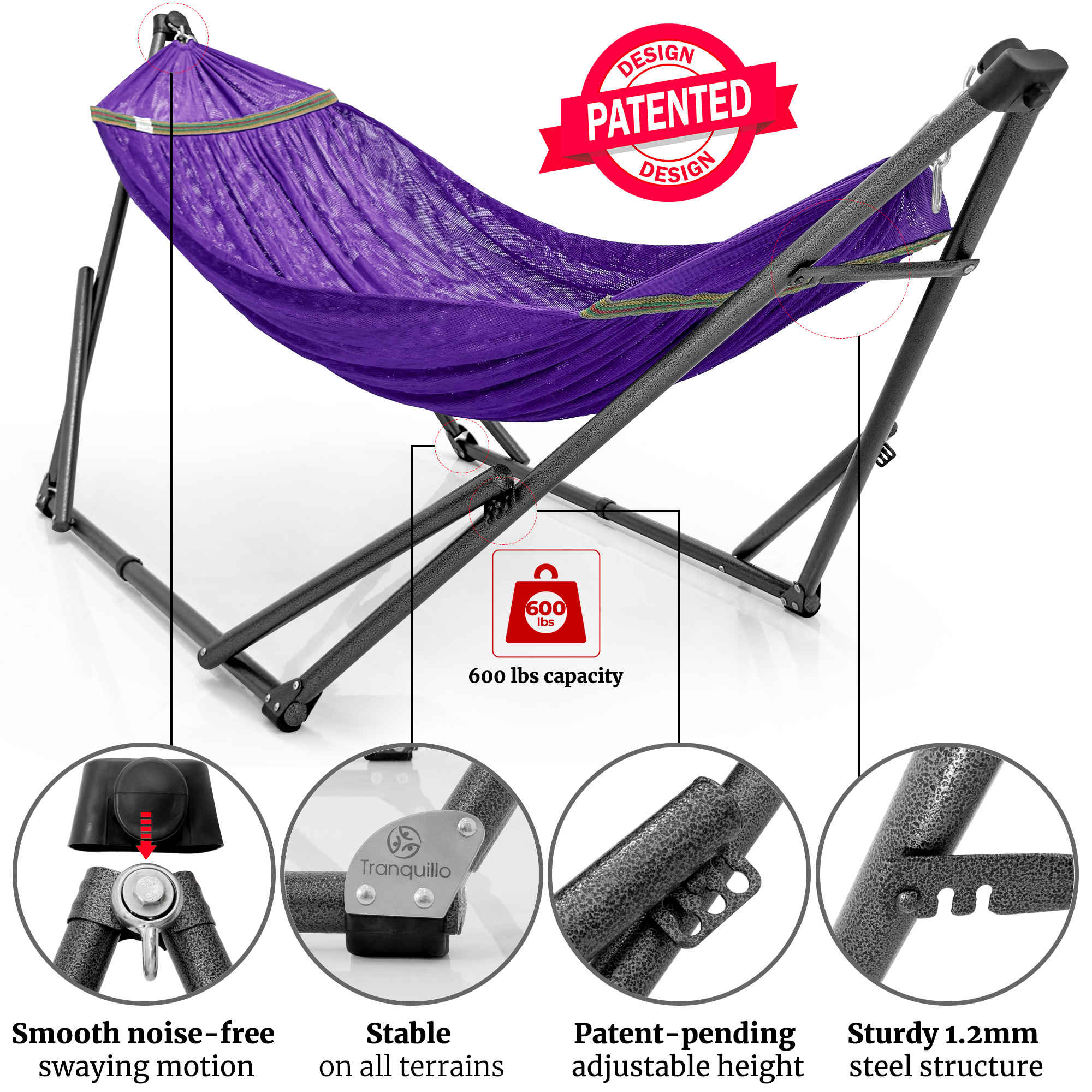 Tranquillo Comfort Set Original Hammock Stand for Ultimate Relaxation - Image 65