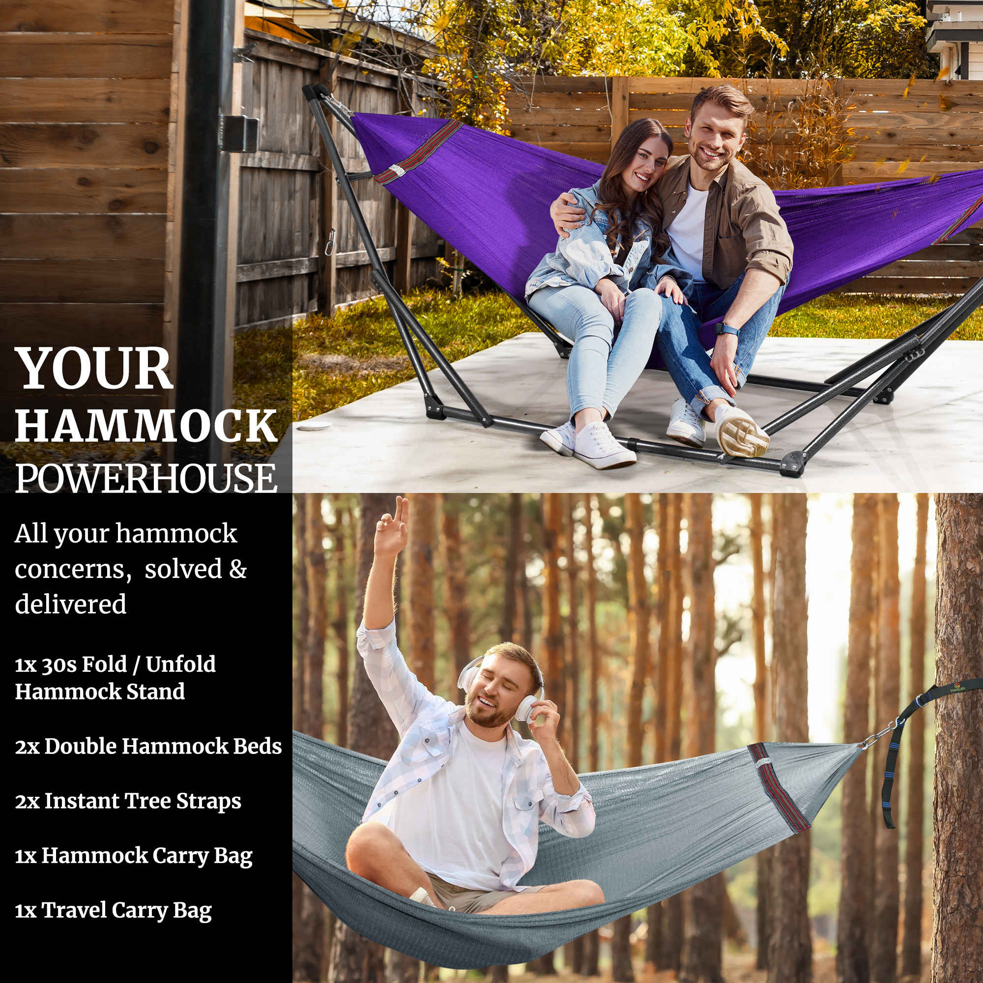 Tranquillo Comfort Set Original Hammock Stand for Ultimate Relaxation - Image 69