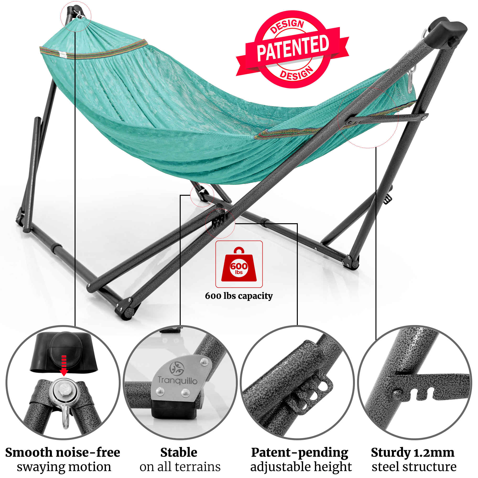Tranquillo Comfort Set Original Hammock Stand for Ultimate Relaxation - Image 74