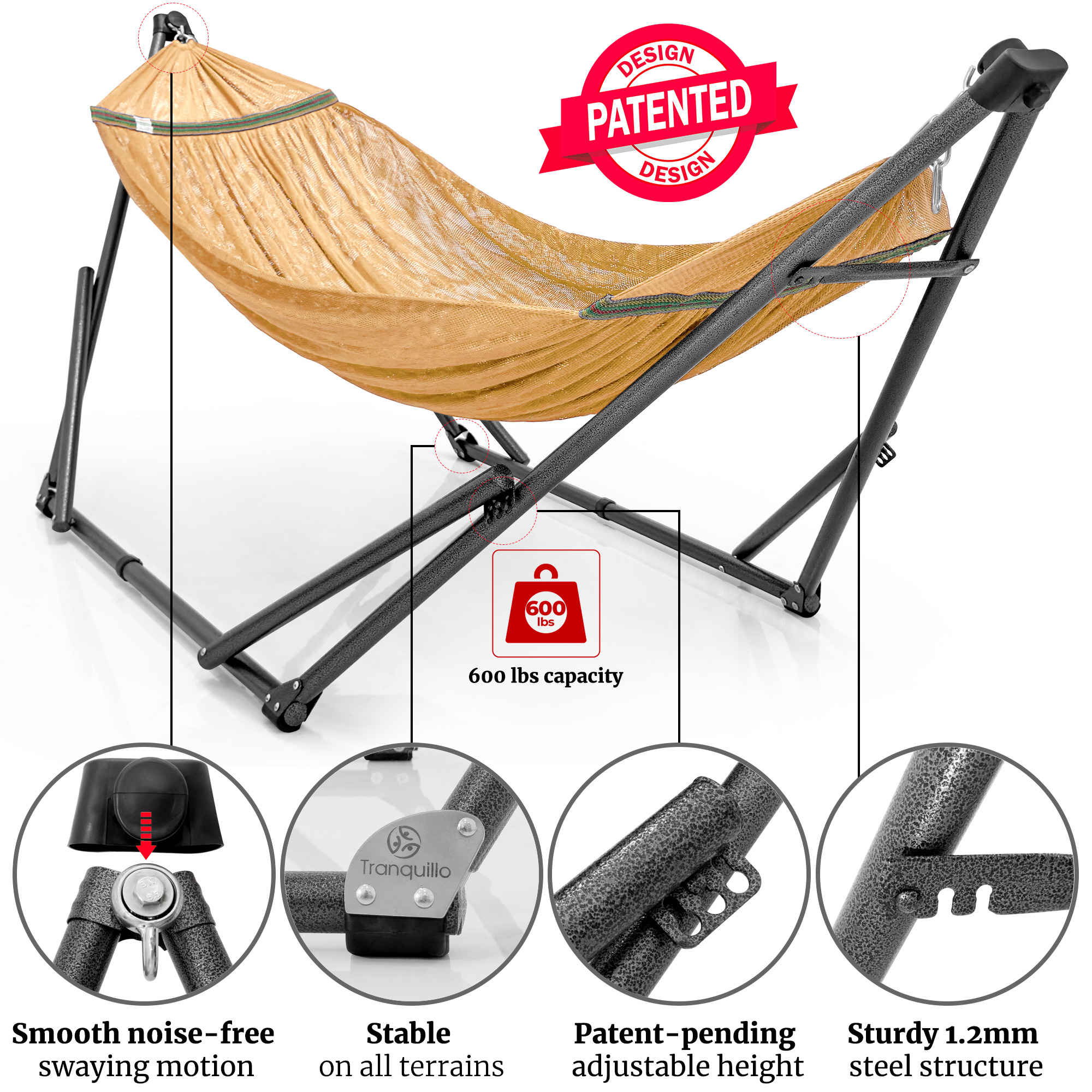 Tranquillo Comfort Set Original Hammock Stand for Ultimate Relaxation - Image 83