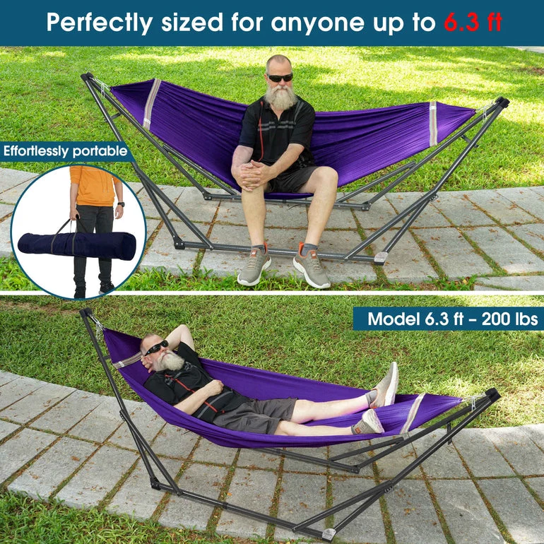 Tranquillo Original Collapsible Hammock with Stand for Ultimate Relaxation - Image 16