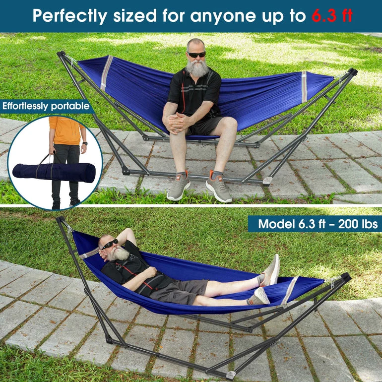 Tranquillo Original Collapsible Hammock with Stand for Ultimate Relaxation - Image 2