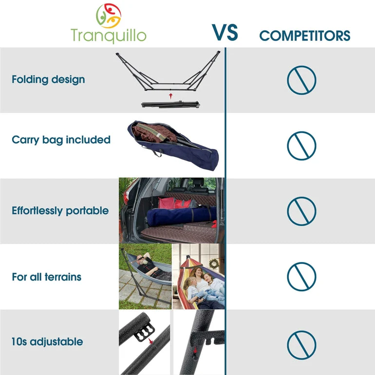 Tranquillo Original Collapsible Hammock with Stand for Ultimate Relaxation - Image 35