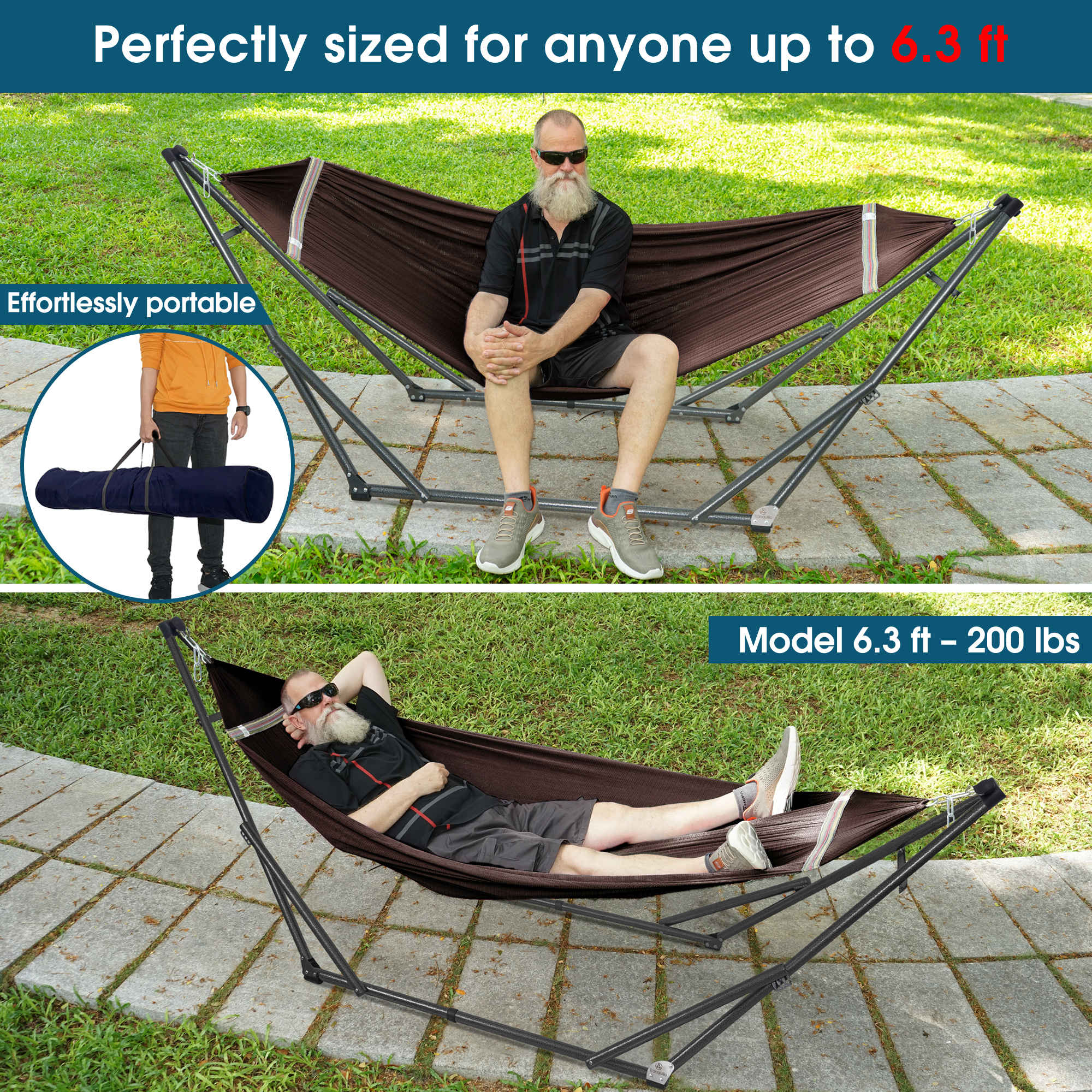 Tranquillo Original Collapsible Hammock with Stand for Ultimate Relaxation - Image 44