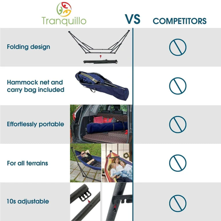 Tranquillo Original Collapsible Hammock with Stand for Ultimate Relaxation - Image 70