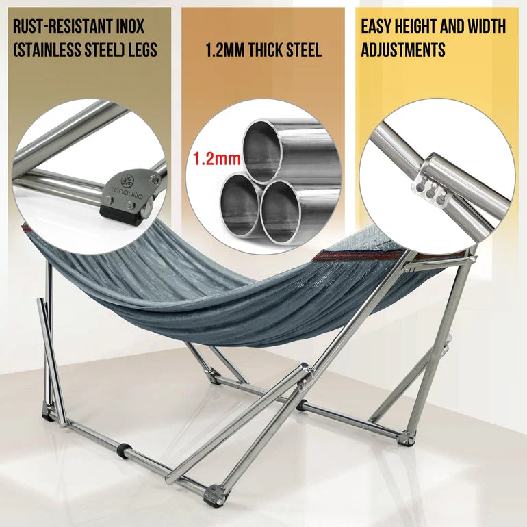 Tranquillo Original Stainless Steel Hammock Stand for Ultimate Relaxation - Image 11