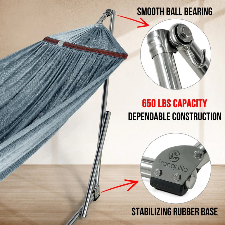 Tranquillo Original Stainless Steel Hammock Stand for Ultimate Relaxation - Image 13