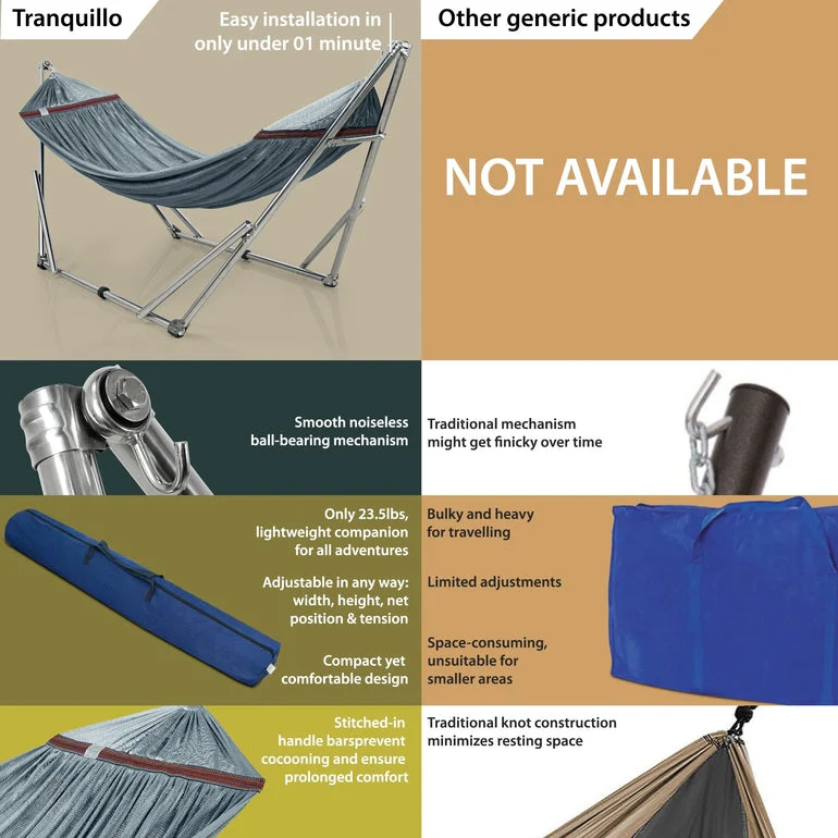 Tranquillo Original Stainless Steel Hammock Stand for Ultimate Relaxation - Image 14