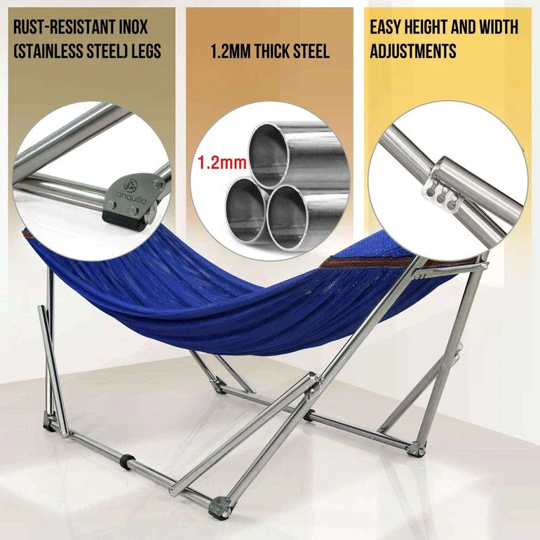 Tranquillo Original Stainless Steel Hammock Stand for Ultimate Relaxation - Image 2
