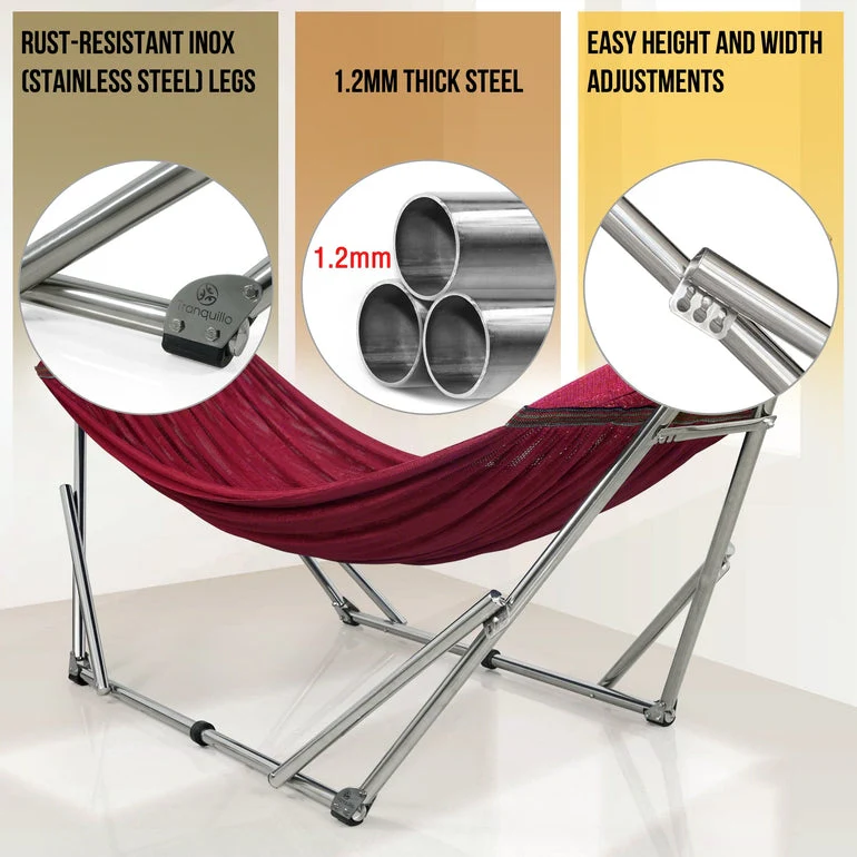 Tranquillo Original Stainless Steel Hammock Stand for Ultimate Relaxation - Image 35