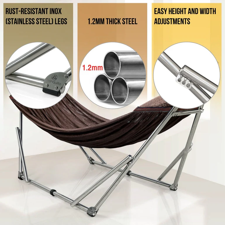 Tranquillo Original Stainless Steel Hammock Stand for Ultimate Relaxation - Image 43