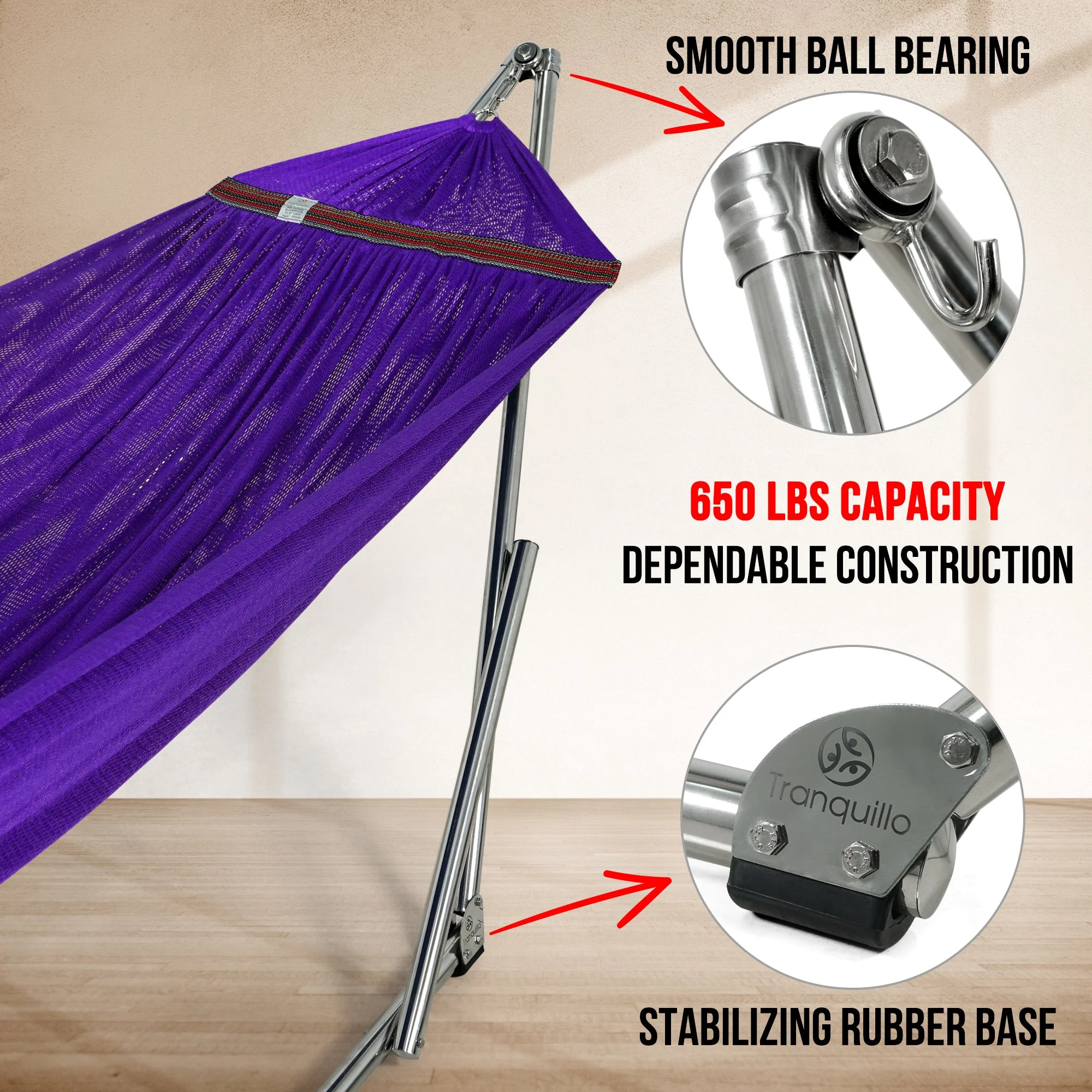 Tranquillo Original Stainless Steel Hammock Stand for Ultimate Relaxation - Image 53