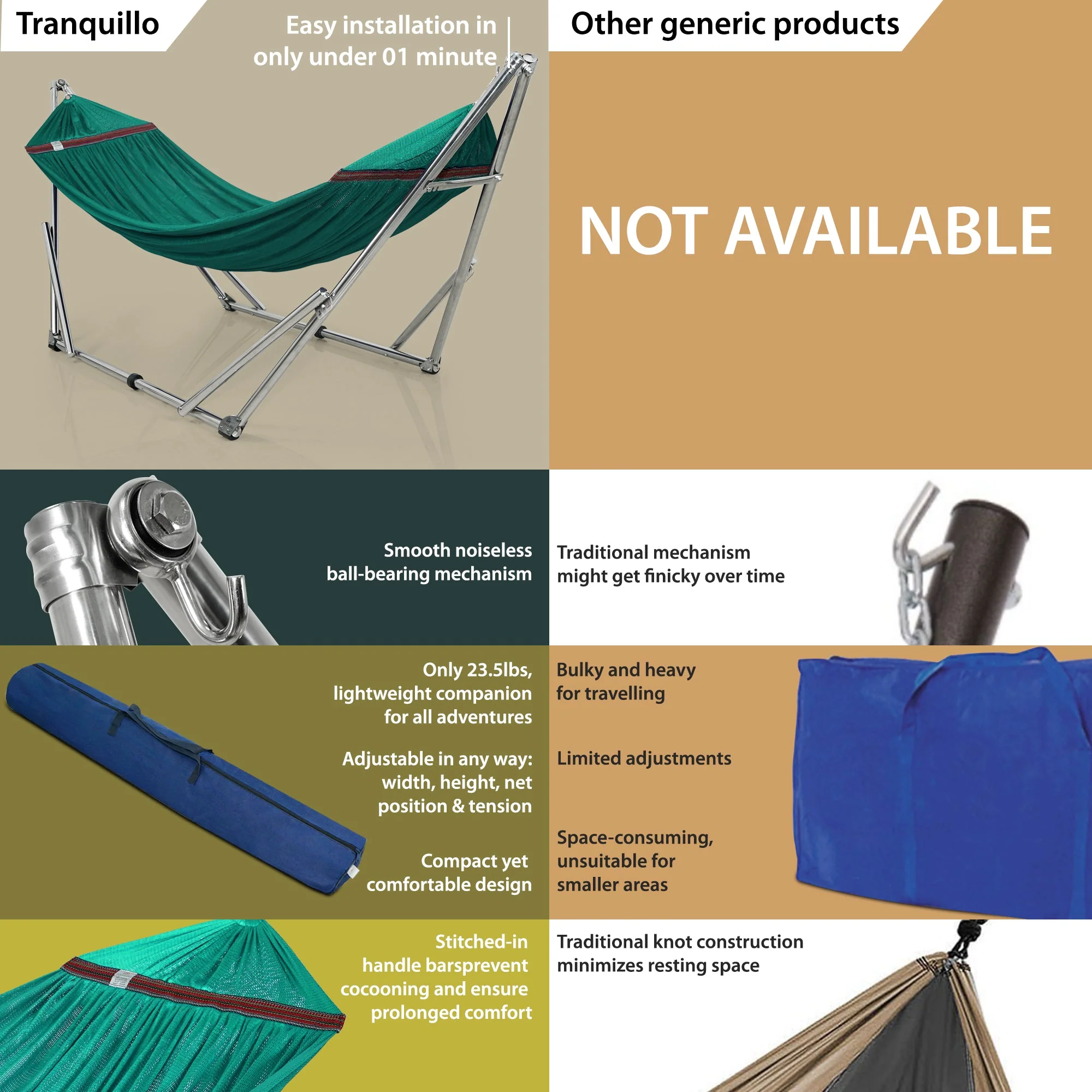 Tranquillo Original Stainless Steel Hammock Stand for Ultimate Relaxation - Image 70