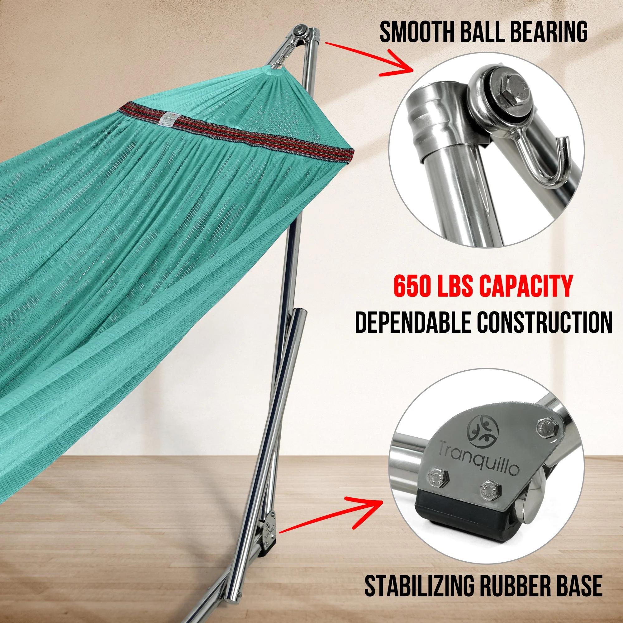 Tranquillo Original Stainless Steel Hammock Stand for Ultimate Relaxation - Image 77