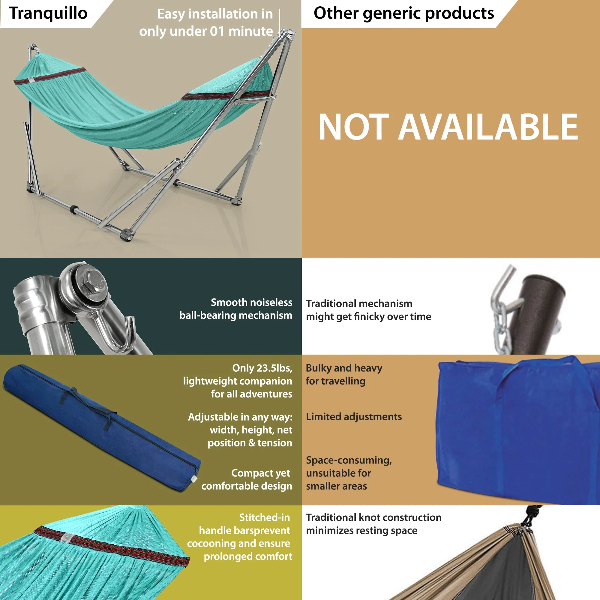 Tranquillo Original Stainless Steel Hammock Stand for Ultimate Relaxation - Image 78