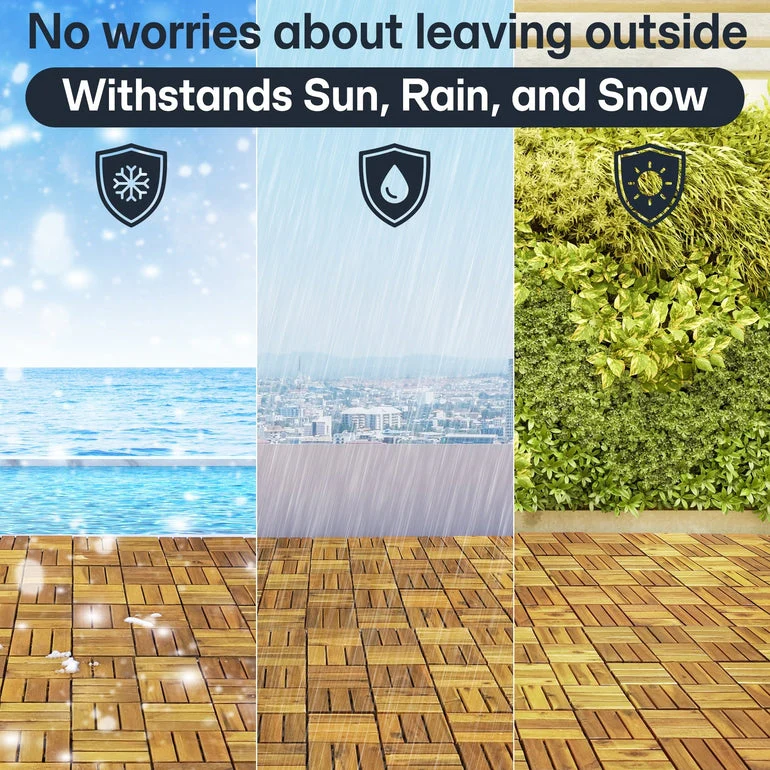 Tranquillo Solid Wood Premium Deck Tiles set 10 for Stylish Outdoor Spaces - Image 15