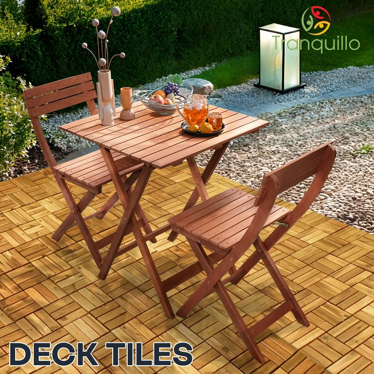 Tranquillo Solid Wood Premium Deck Tiles set 10 for Stylish Outdoor Spaces - Image 17